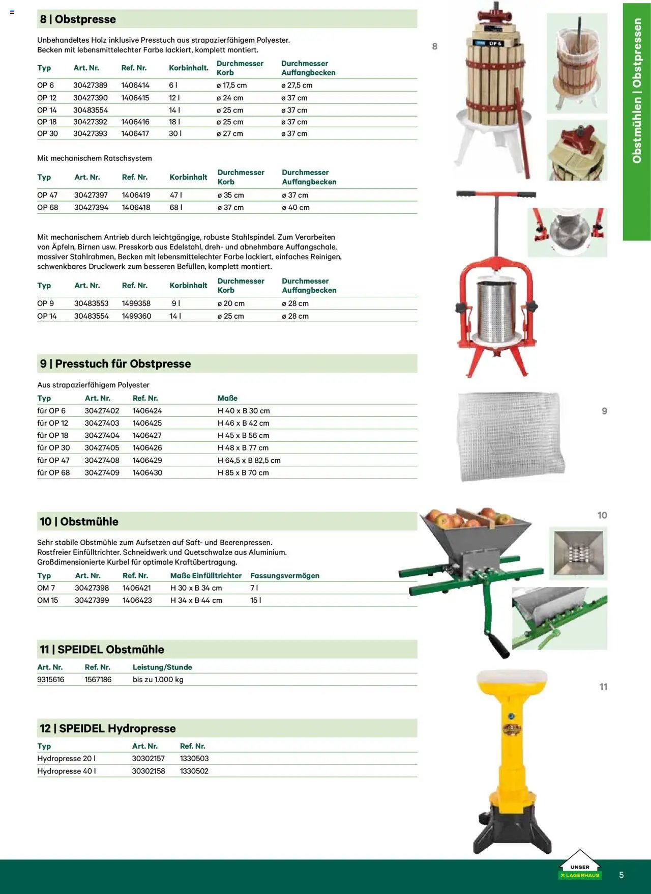 Lagerhaus Katalog Most & Saft