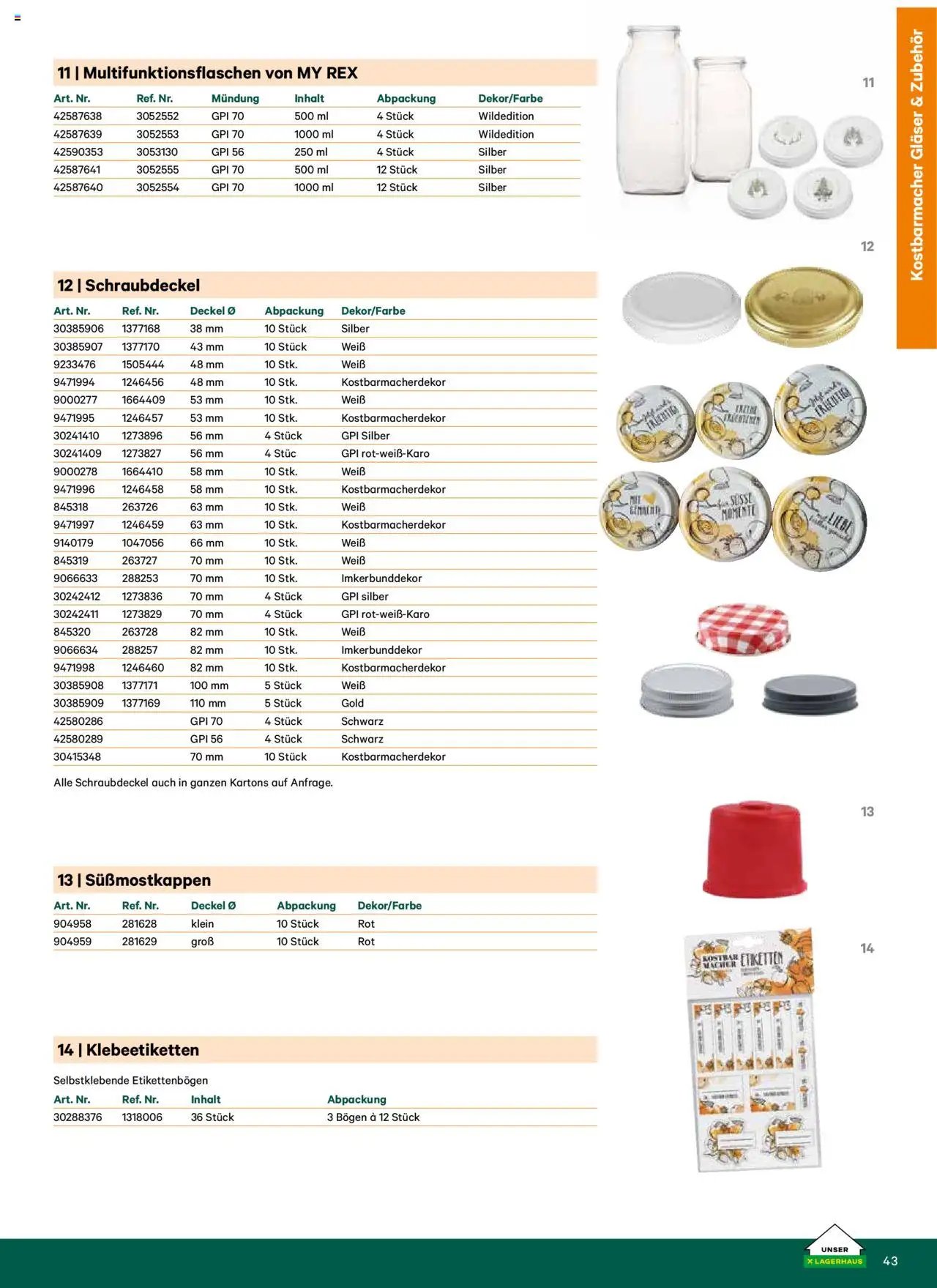 Lagerhaus Katalog Most & Saft