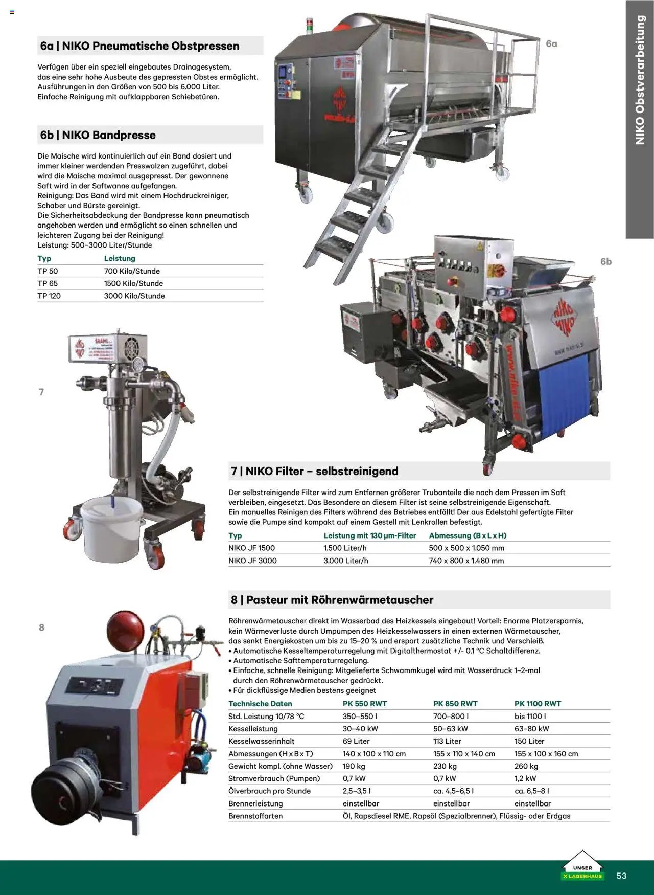 Lagerhaus Katalog Most & Saft