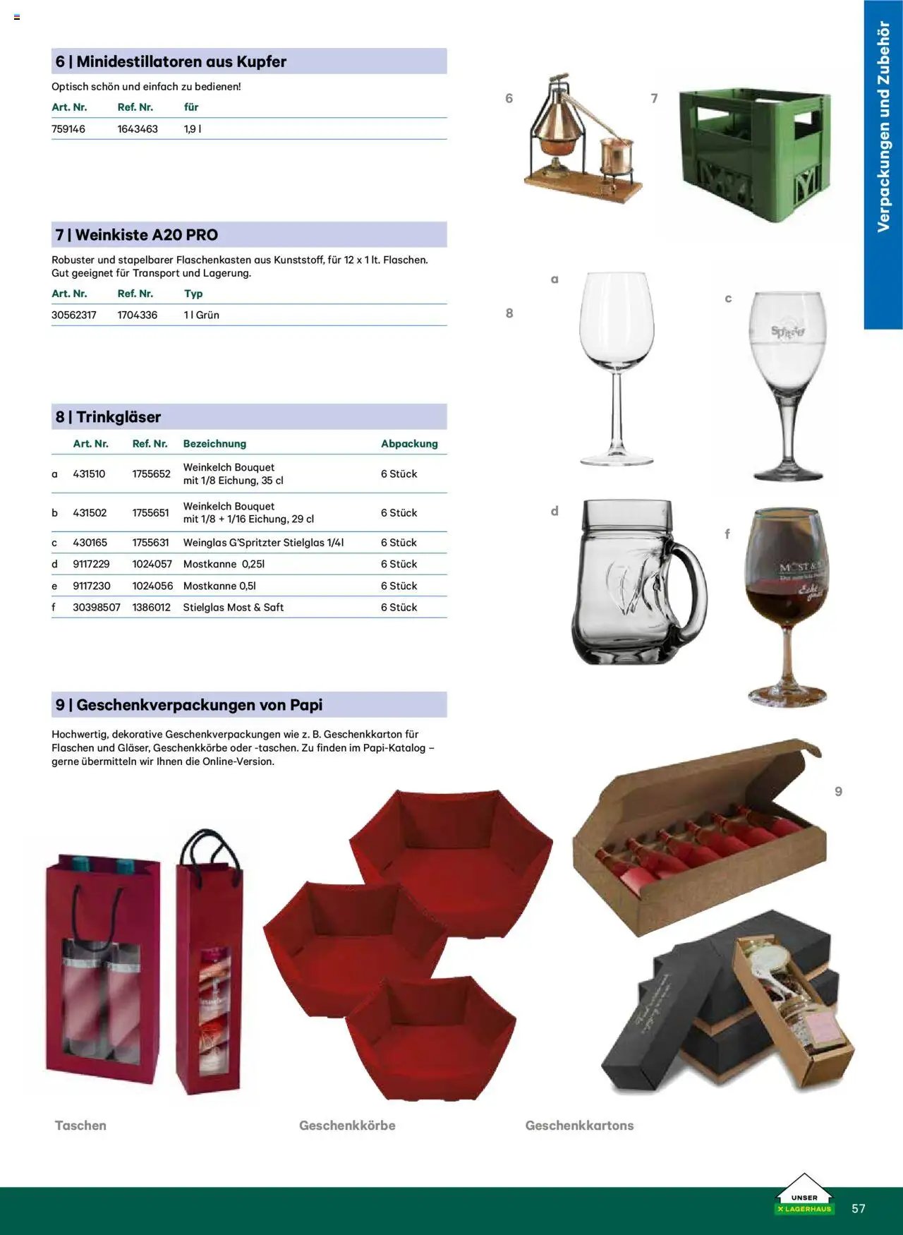 Lagerhaus Katalog Most & Saft