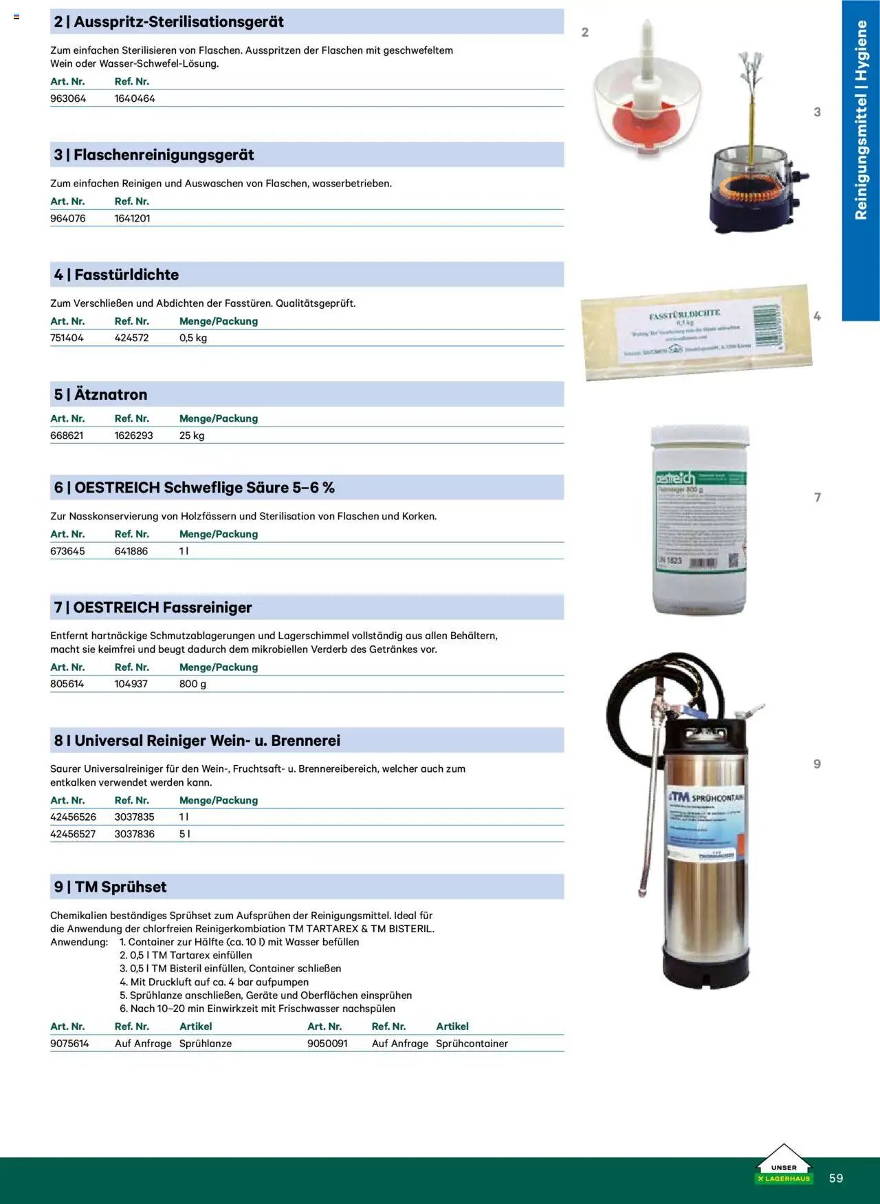 Lagerhaus Katalog Most & Saft
