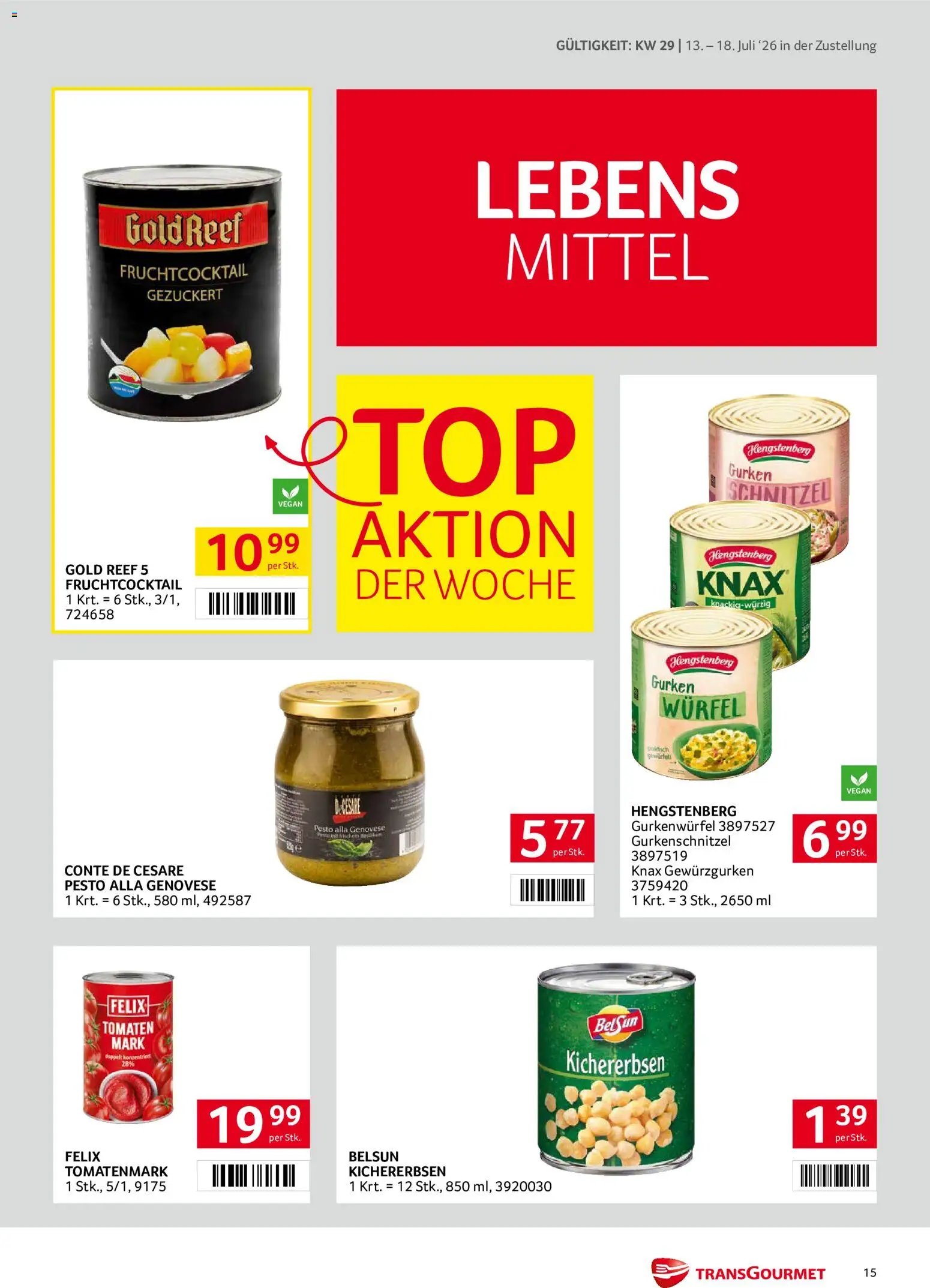Transgourmet Zustellaktion