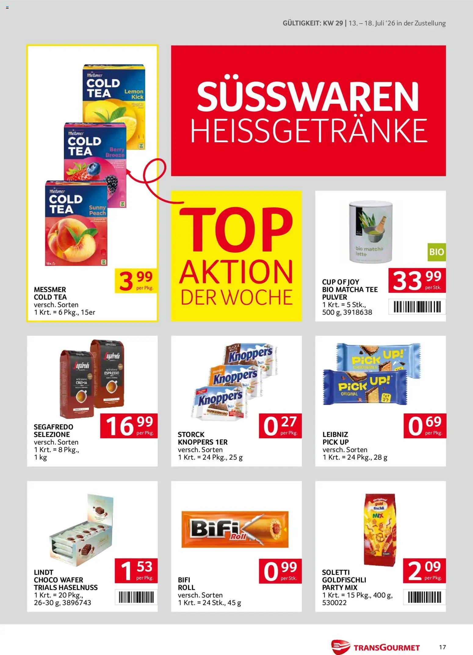 Transgourmet Zustellaktion