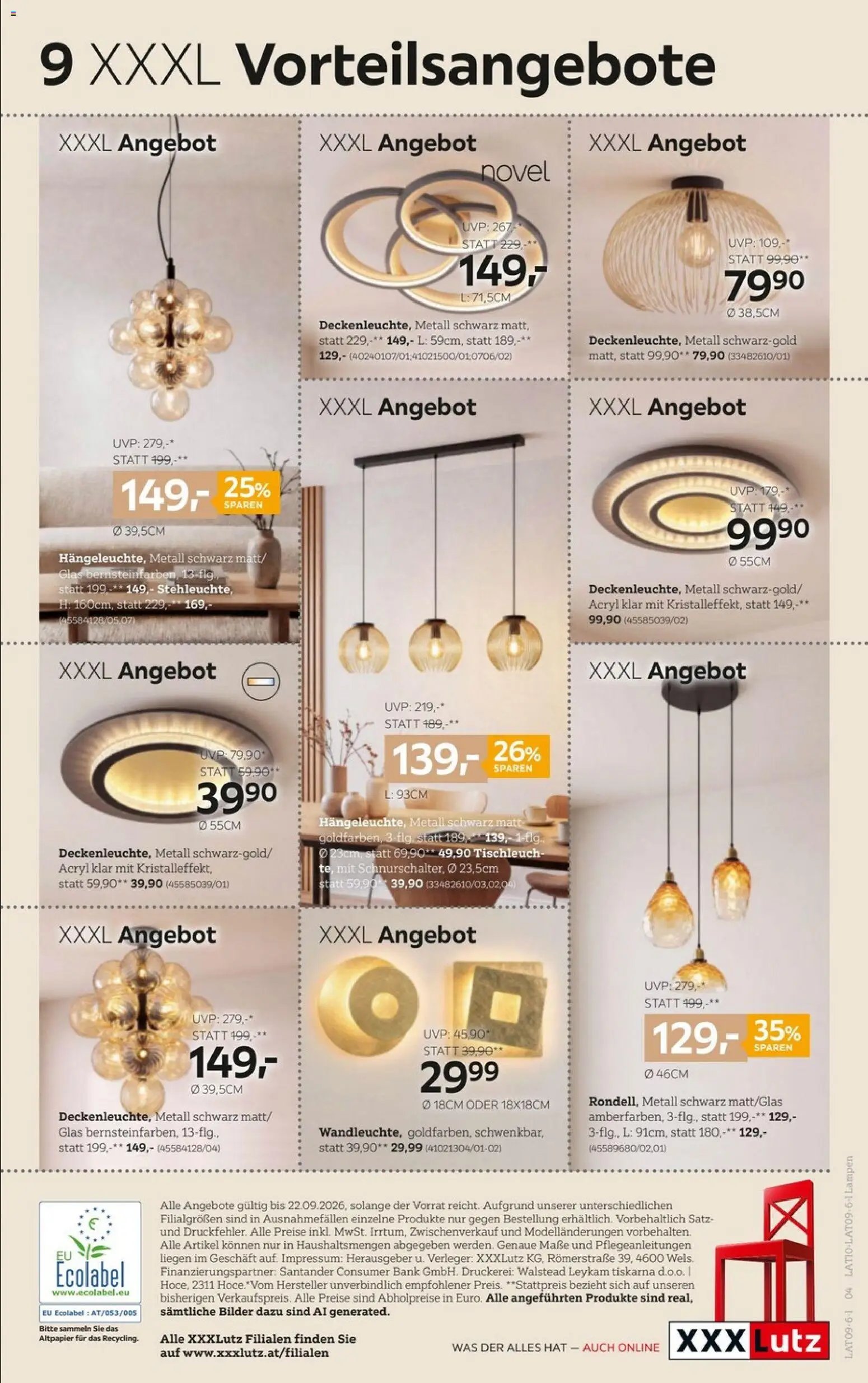 XXXLutz Lampen