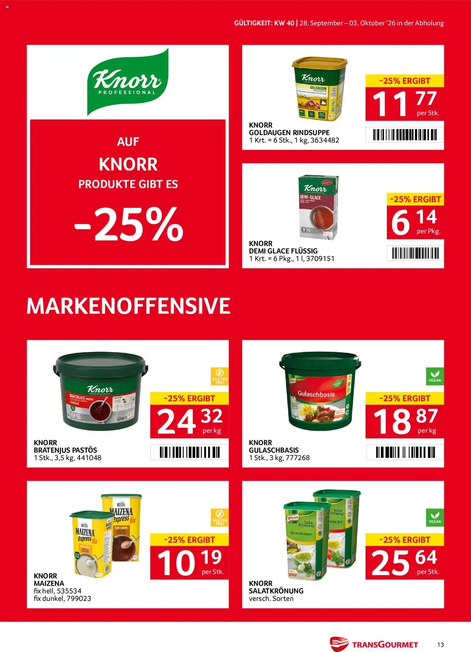 Transgourmet Flugblatt