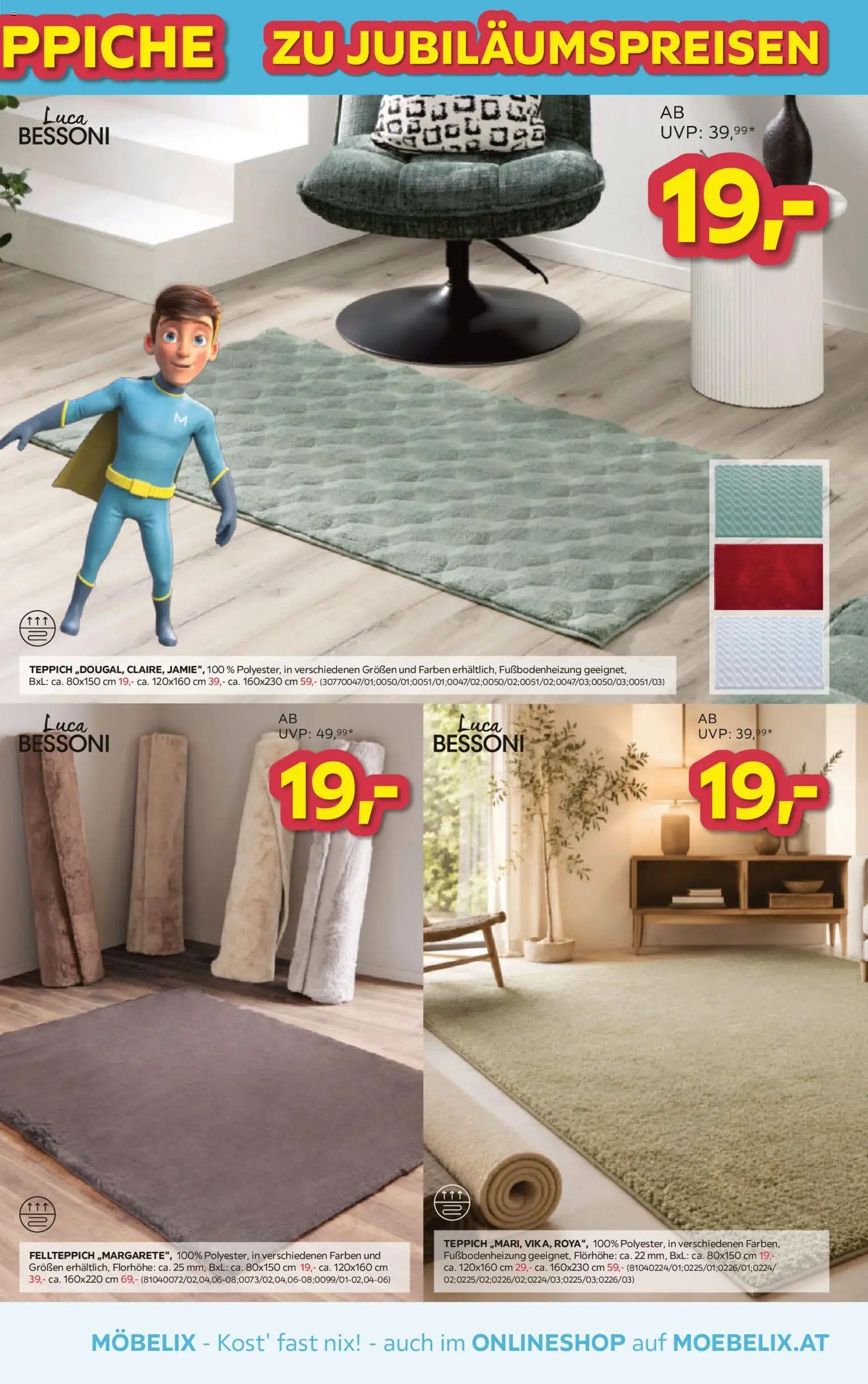 Möbelix LEUCHTEN UND TEPPICHE ZU JUBILÄUMSPREISEN