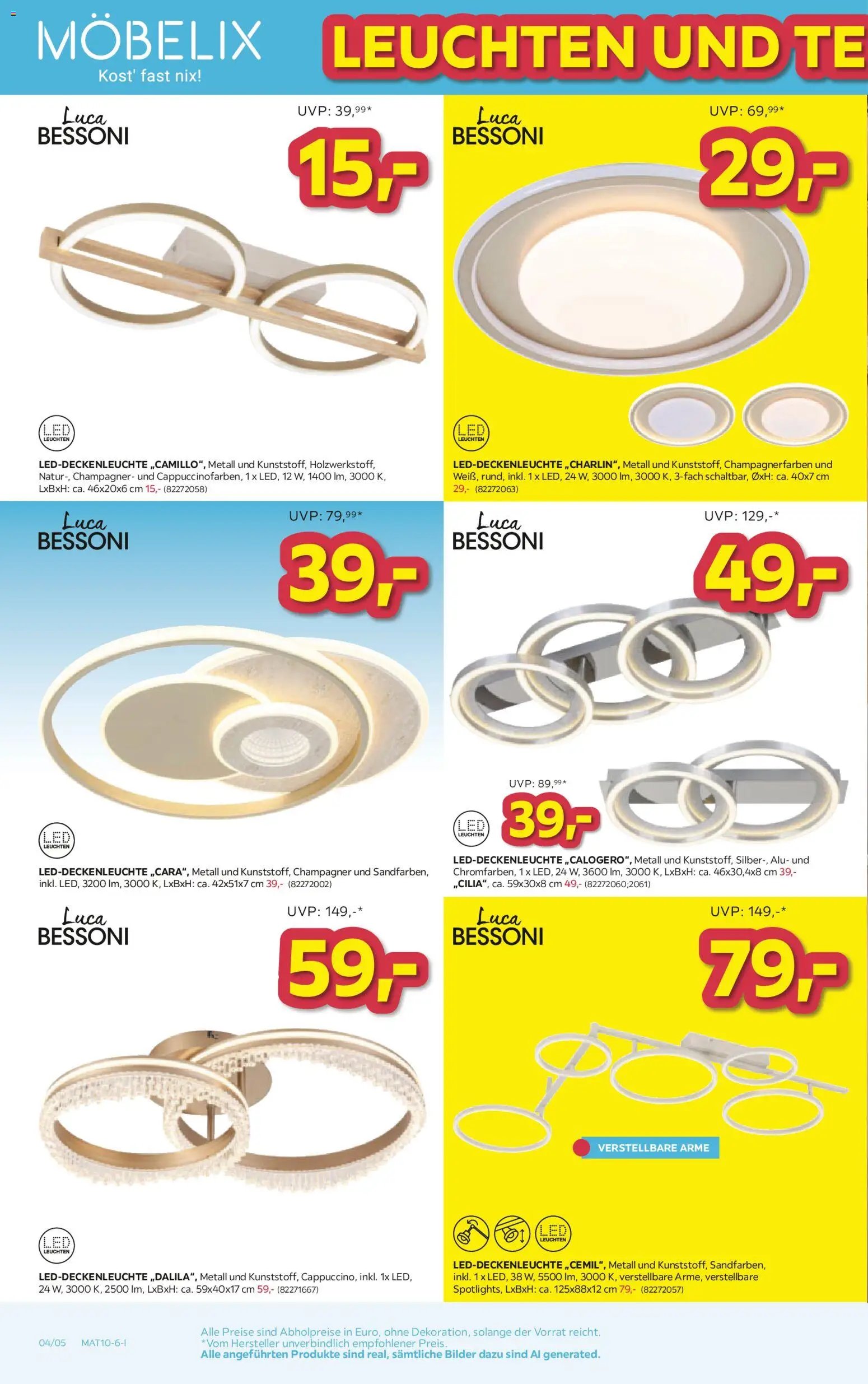 Möbelix LEUCHTEN UND TEPPICHE ZU JUBILÄUMSPREISEN