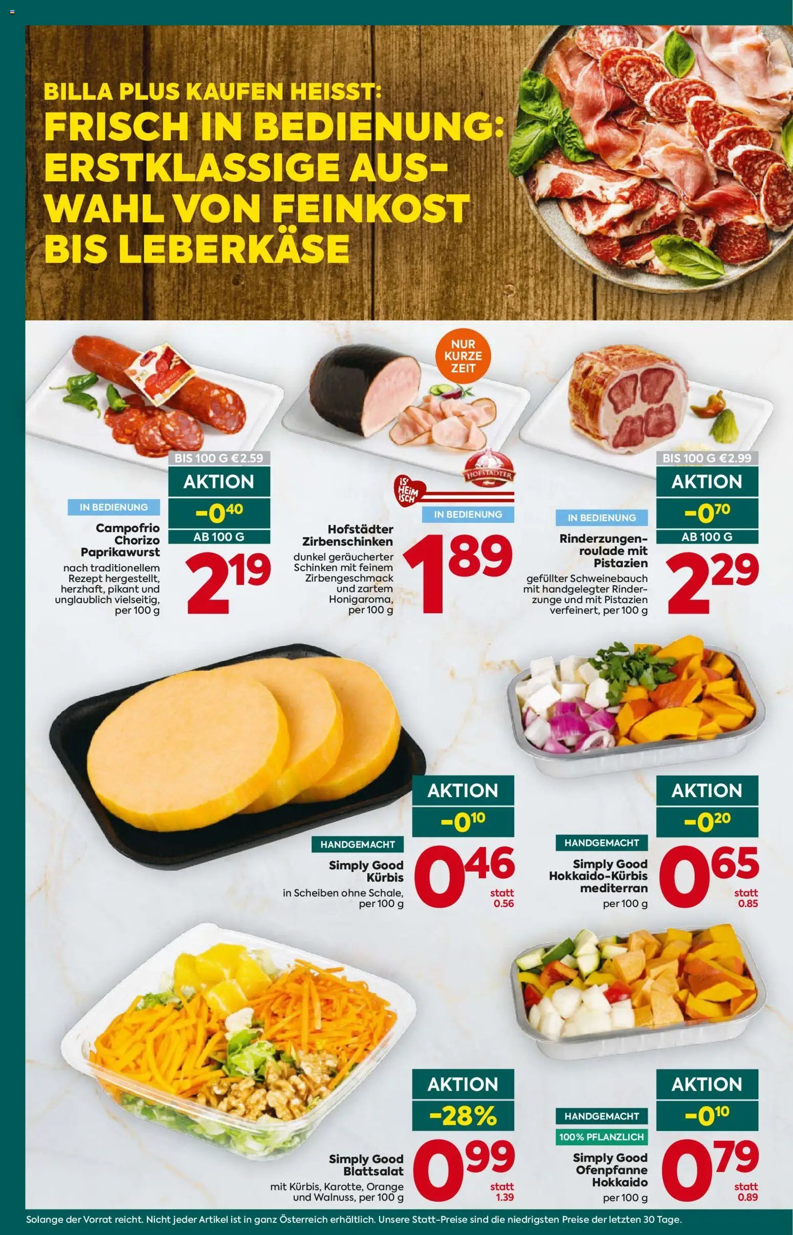Billa Plus Flugblatt
