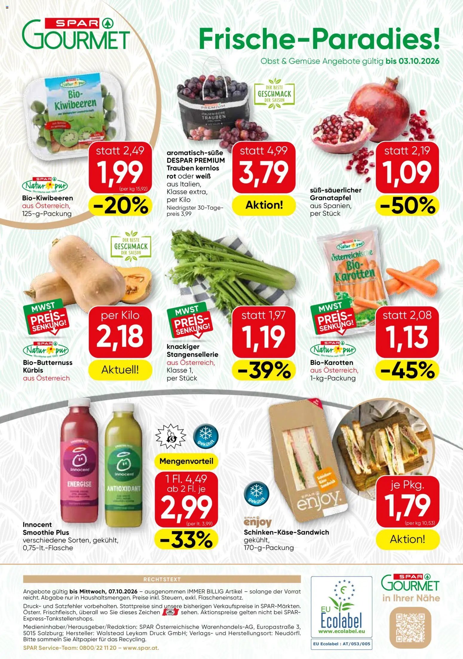 SPAR Gourmet Flugblatt