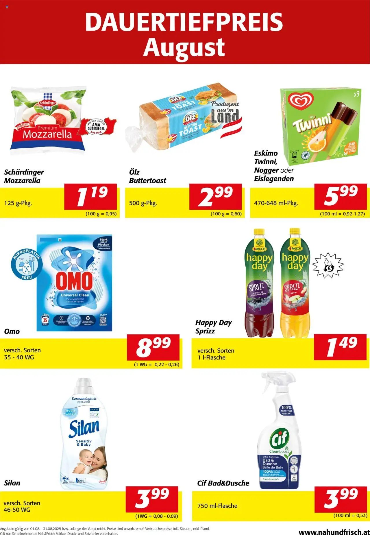 Nah und Frisch Dauertiefpreis August (2025-08-01 - 2025-08-31) | 1