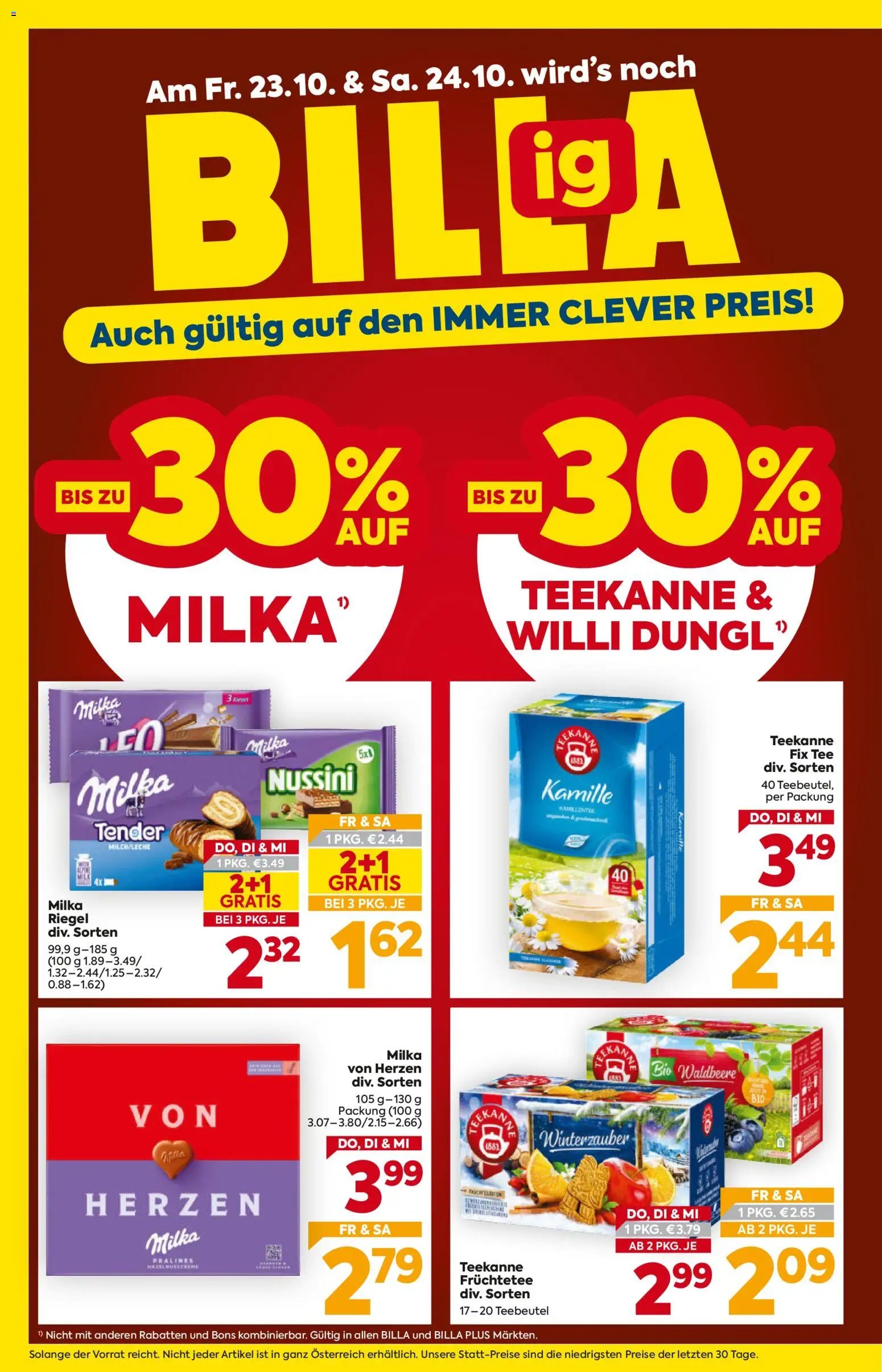 Billa Flugblatt