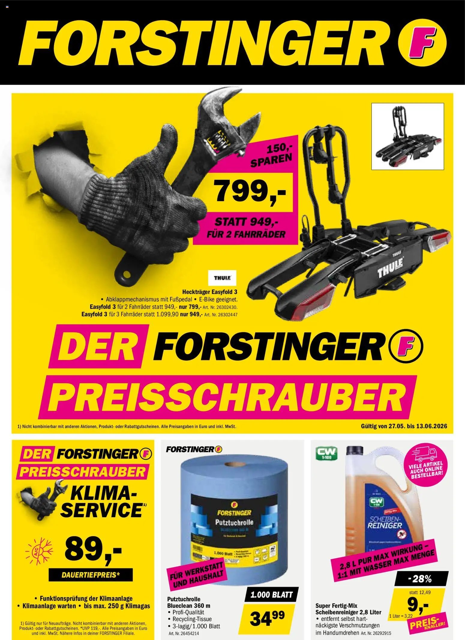 Forstinger Flugblatt