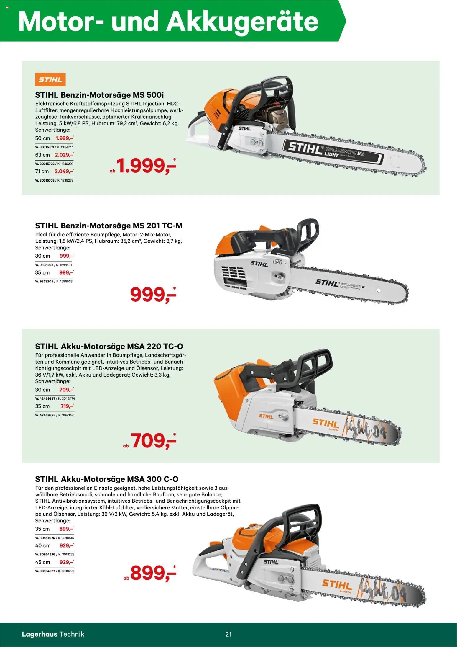 Lagerhaus Forstkatalog