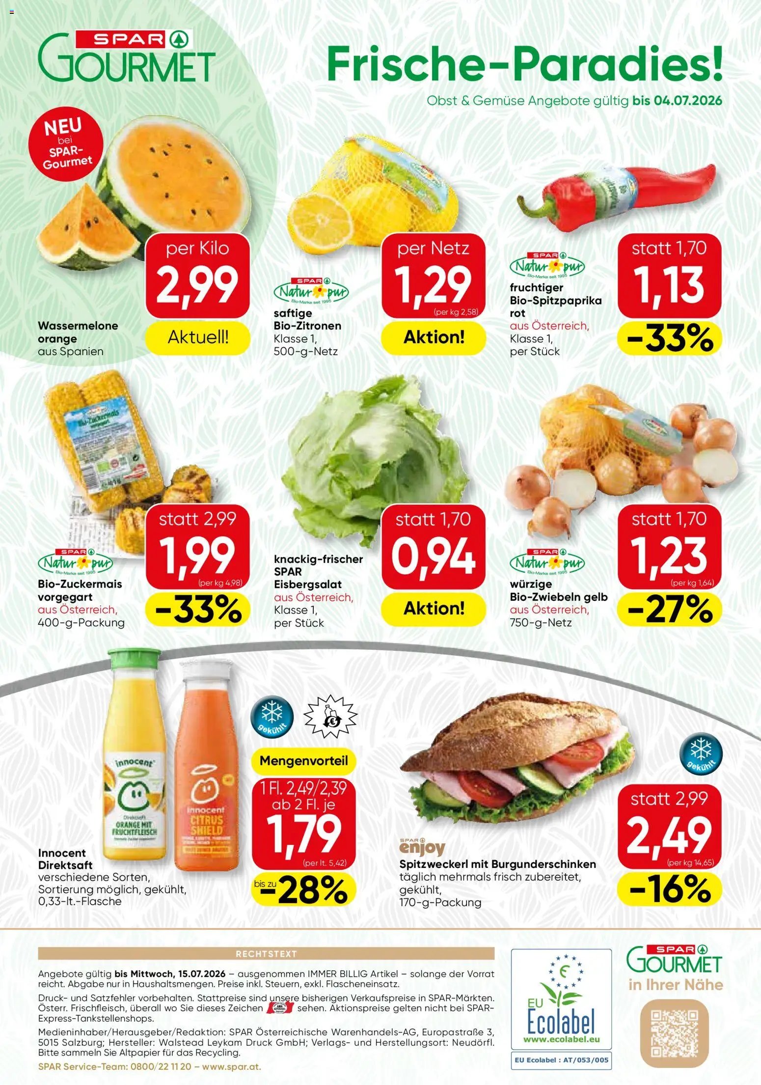 SPAR Gourmet Flugblatt