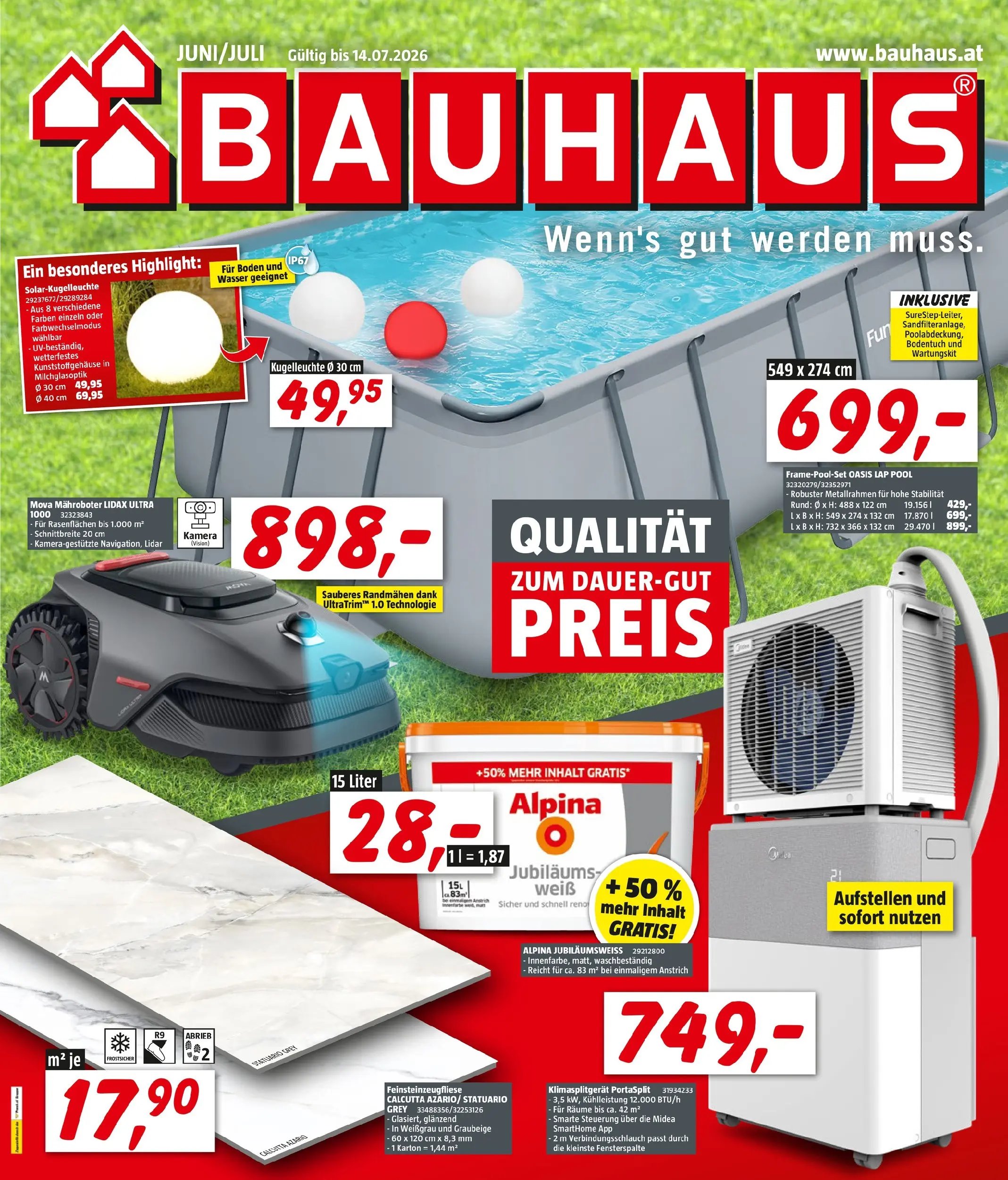 Bauhaus Salzburg, Villach, Wiener Neudorf