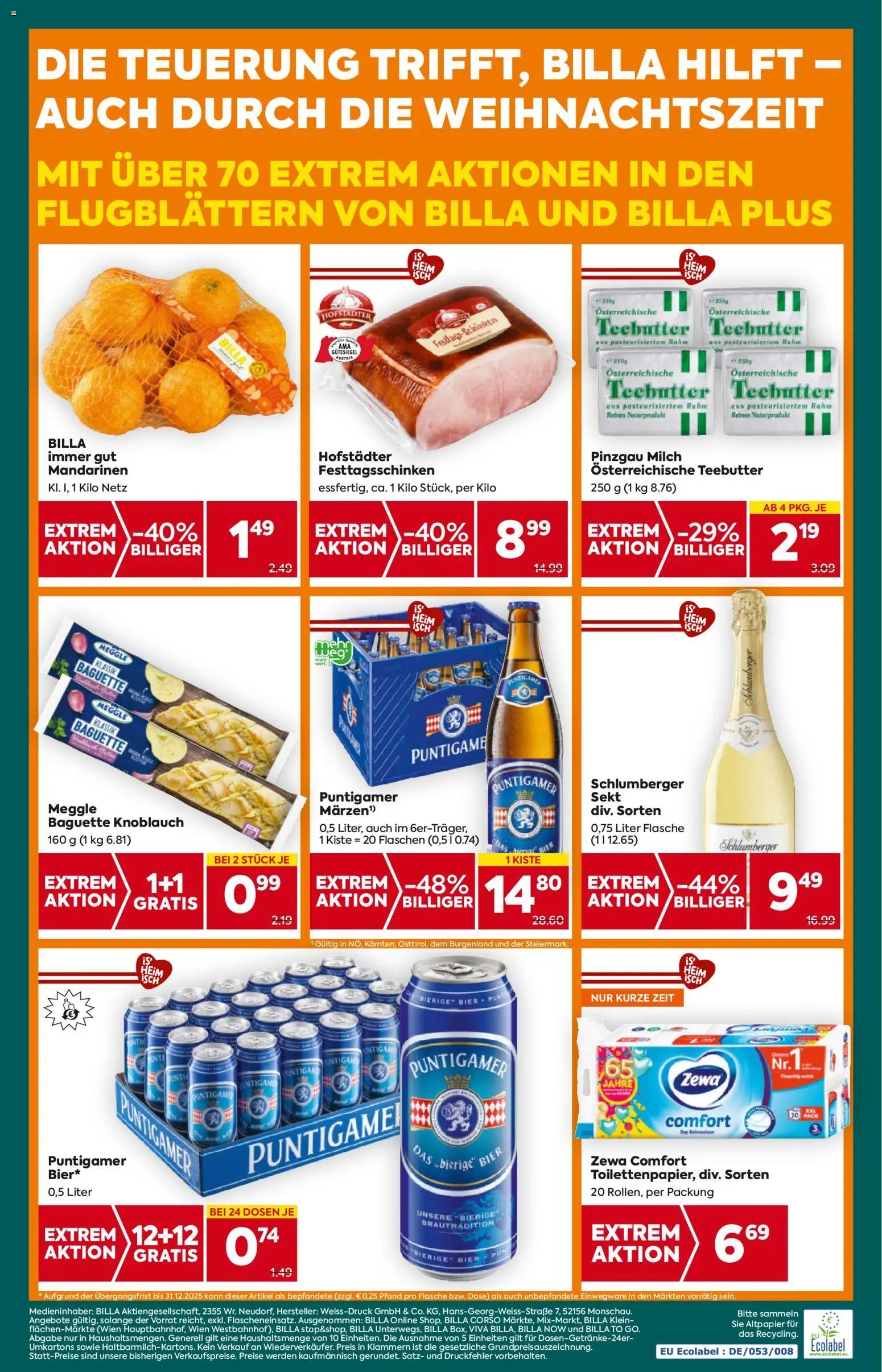 Billa Plus Flugblatt - Niederösterreich