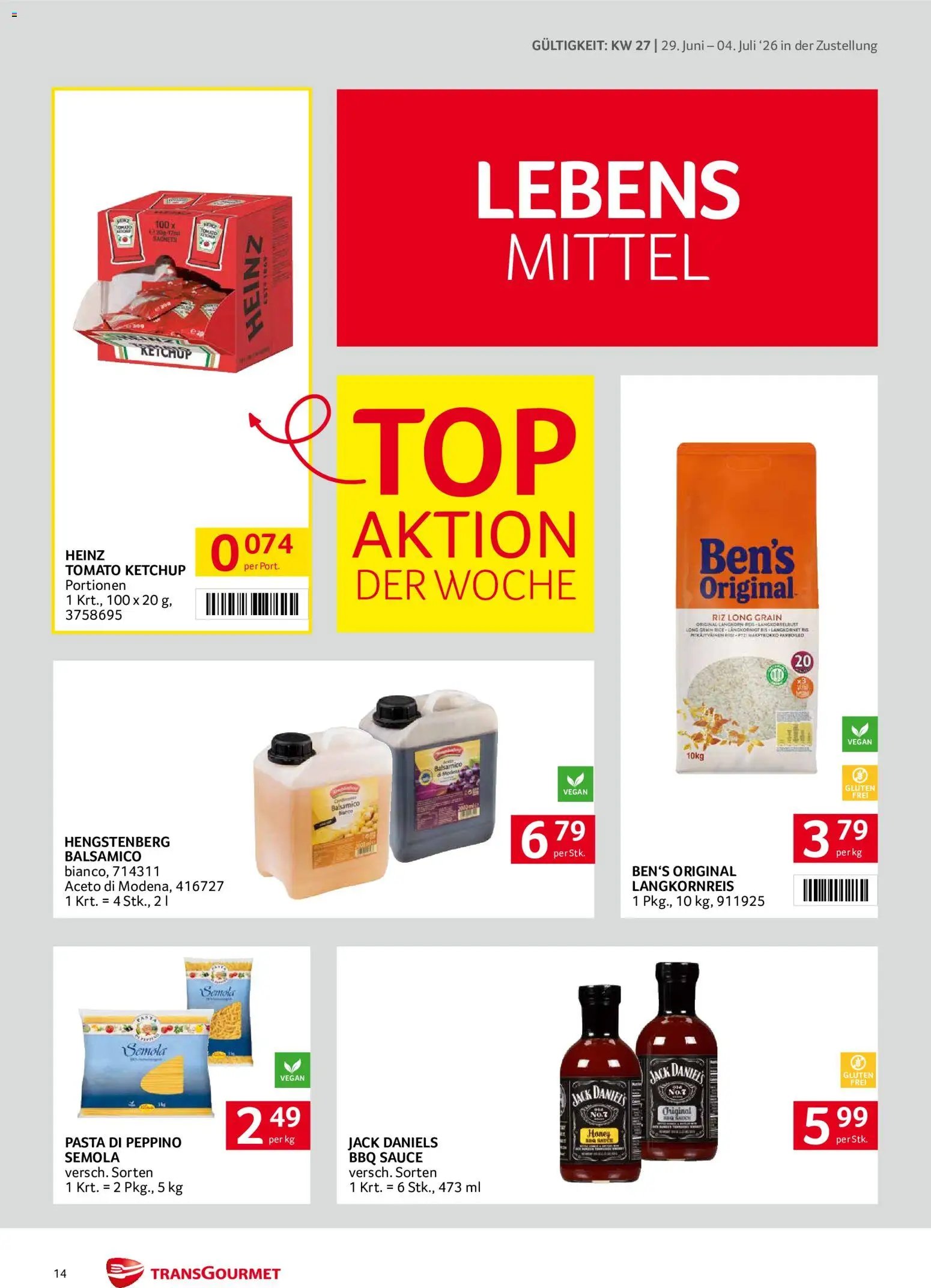 Transgourmet Zustellaktion