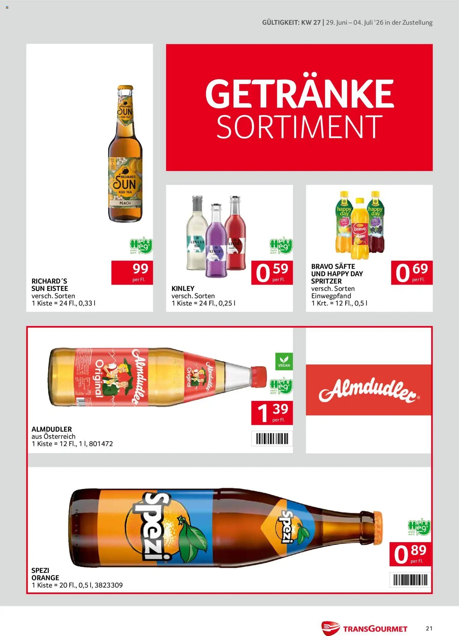 Transgourmet Zustellaktion
