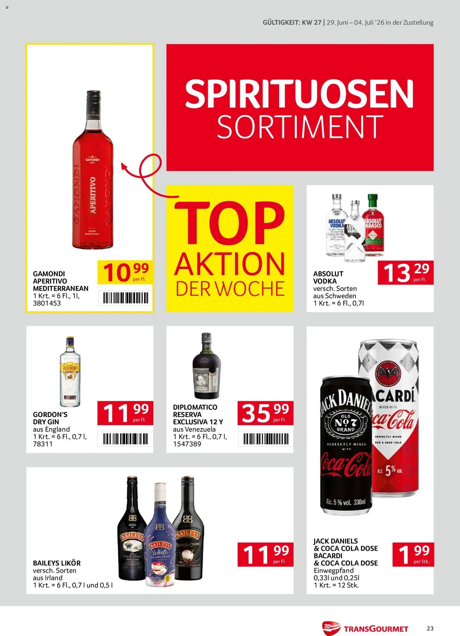 Transgourmet Zustellaktion