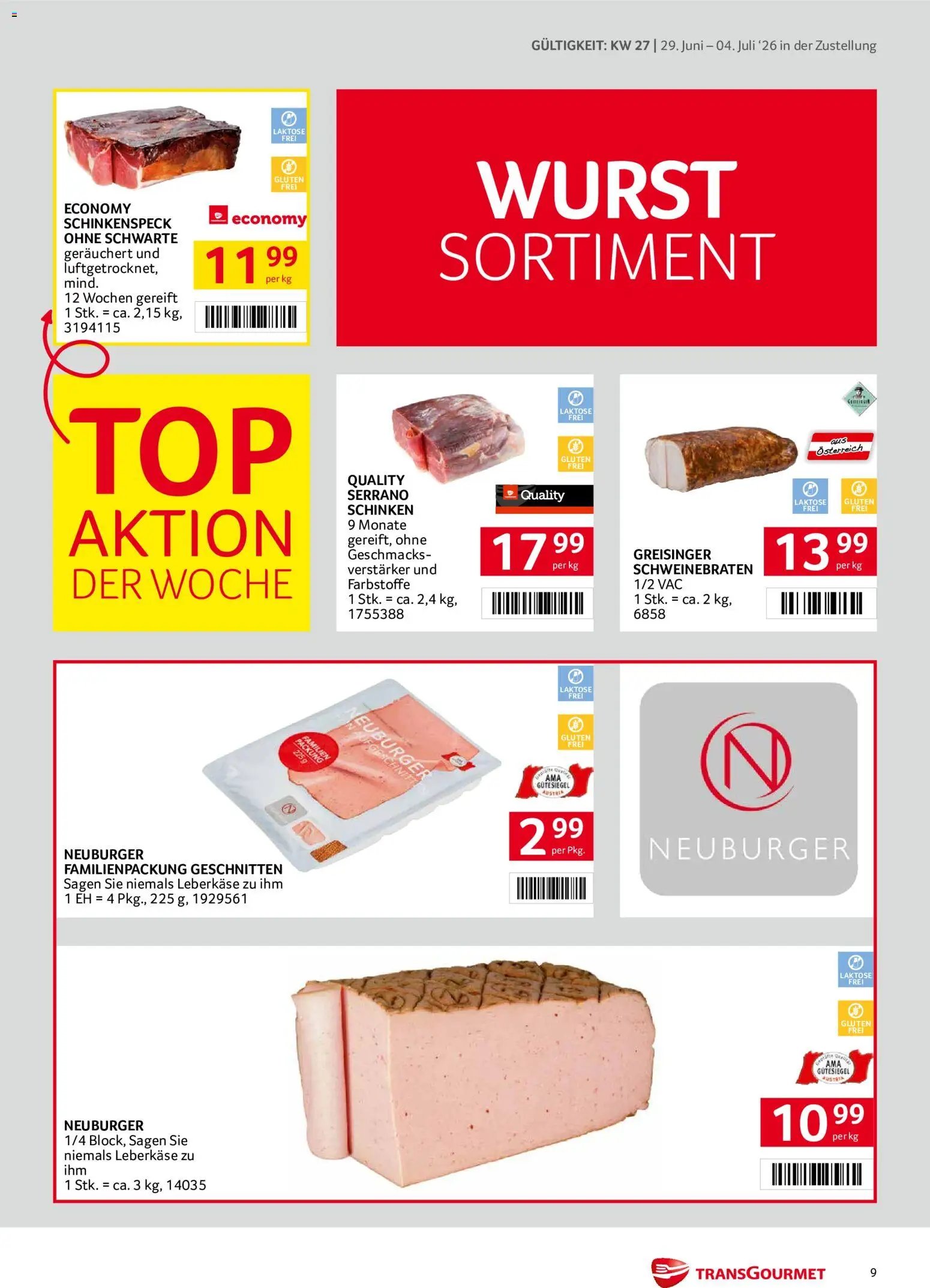 Transgourmet Zustellaktion