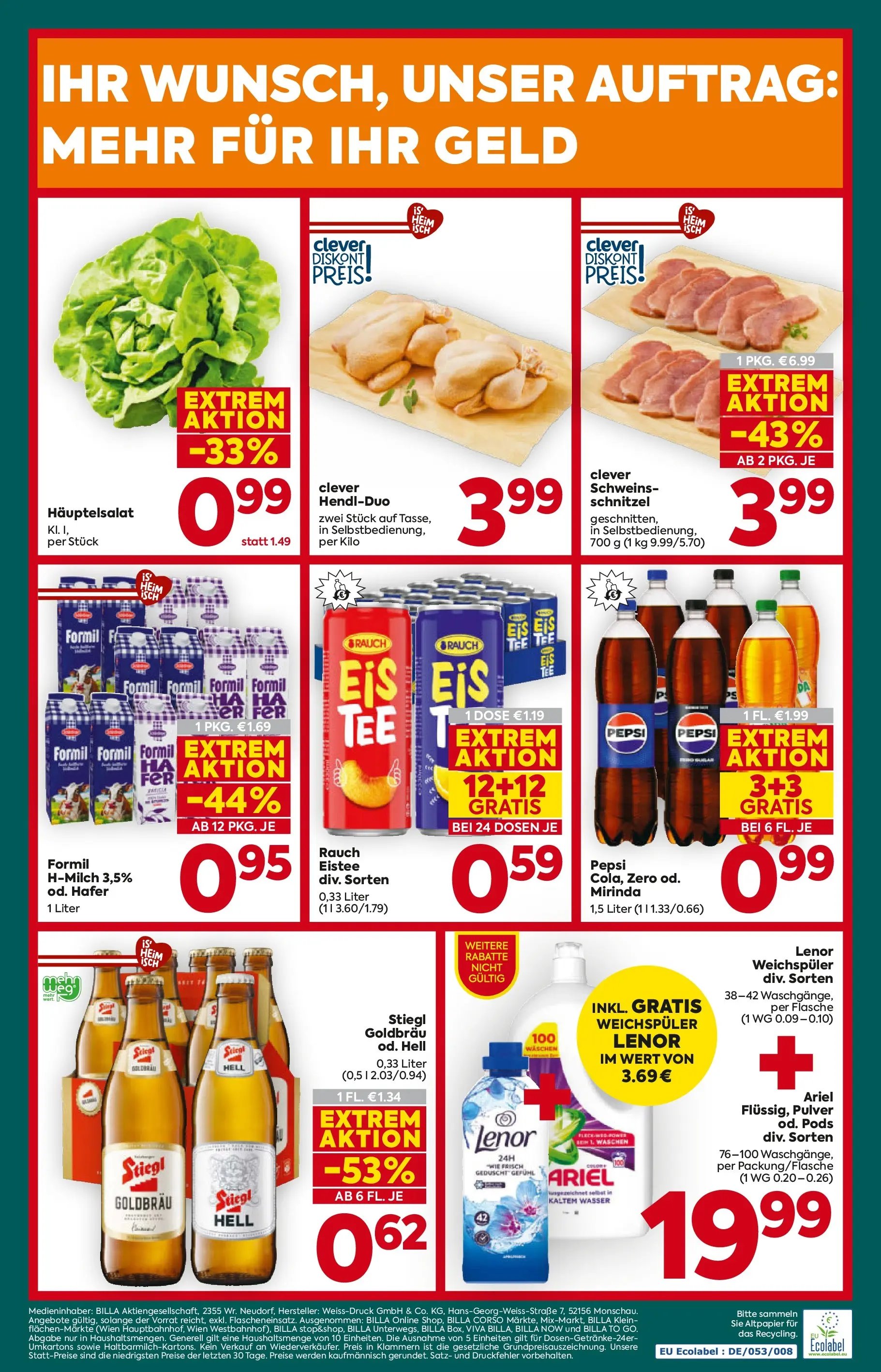 Billa Plus Flugblatt - Tirol