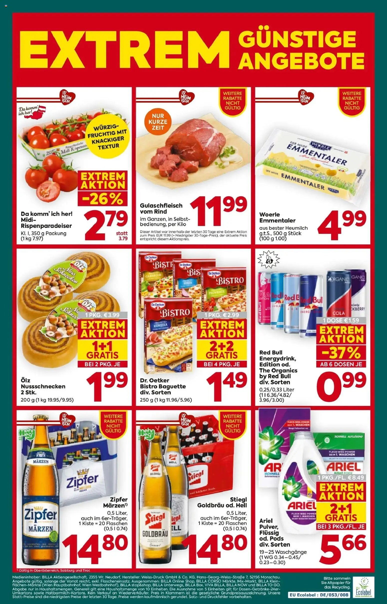 Billa Plus Flugblatt - Oberösterreich