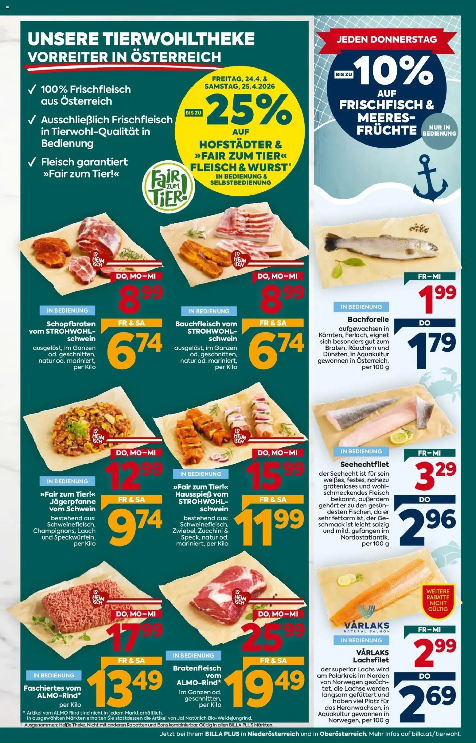 Billa Plus Flugblatt - Oberösterreich