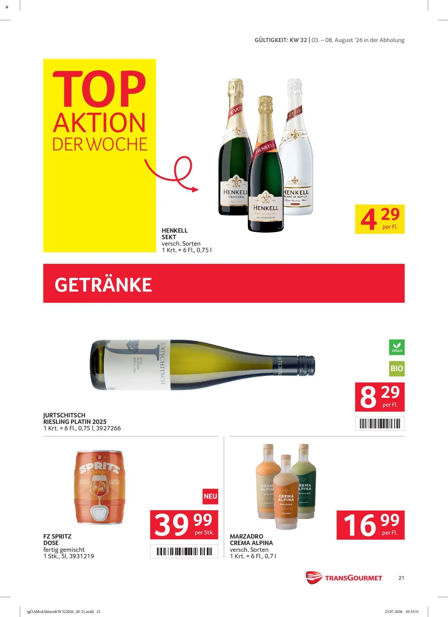 Transgourmet Flugblatt