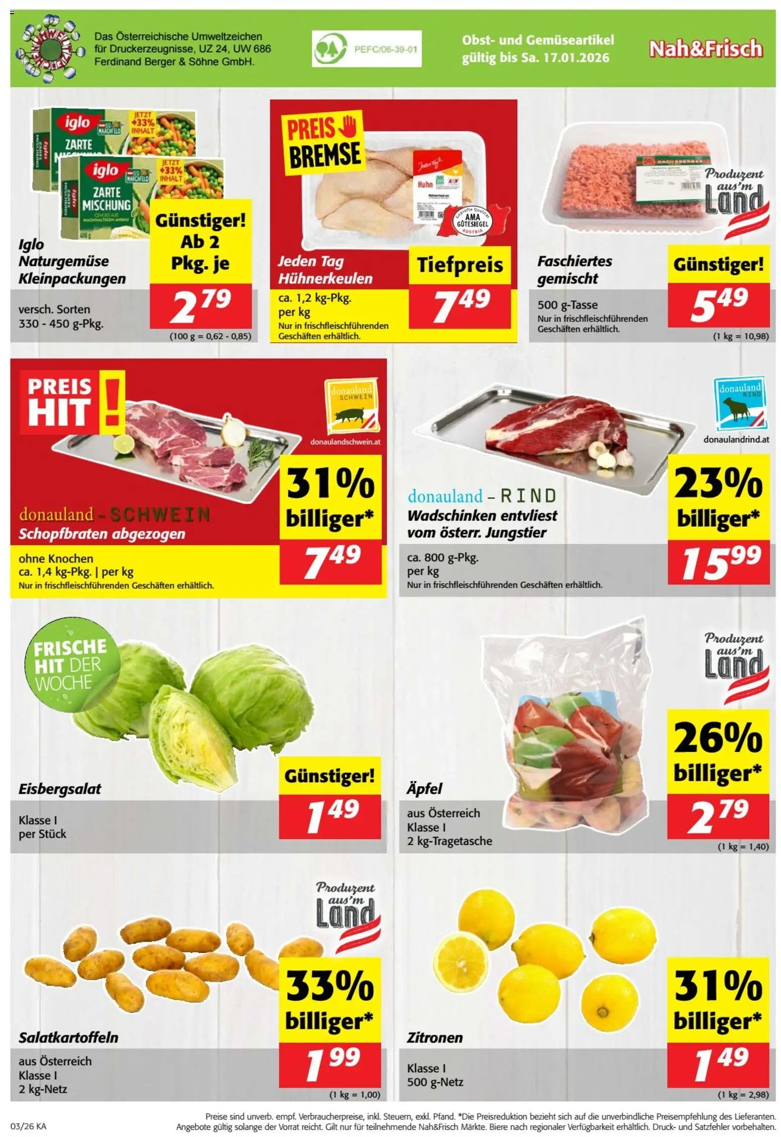 Nah und Frisch Flugblatt