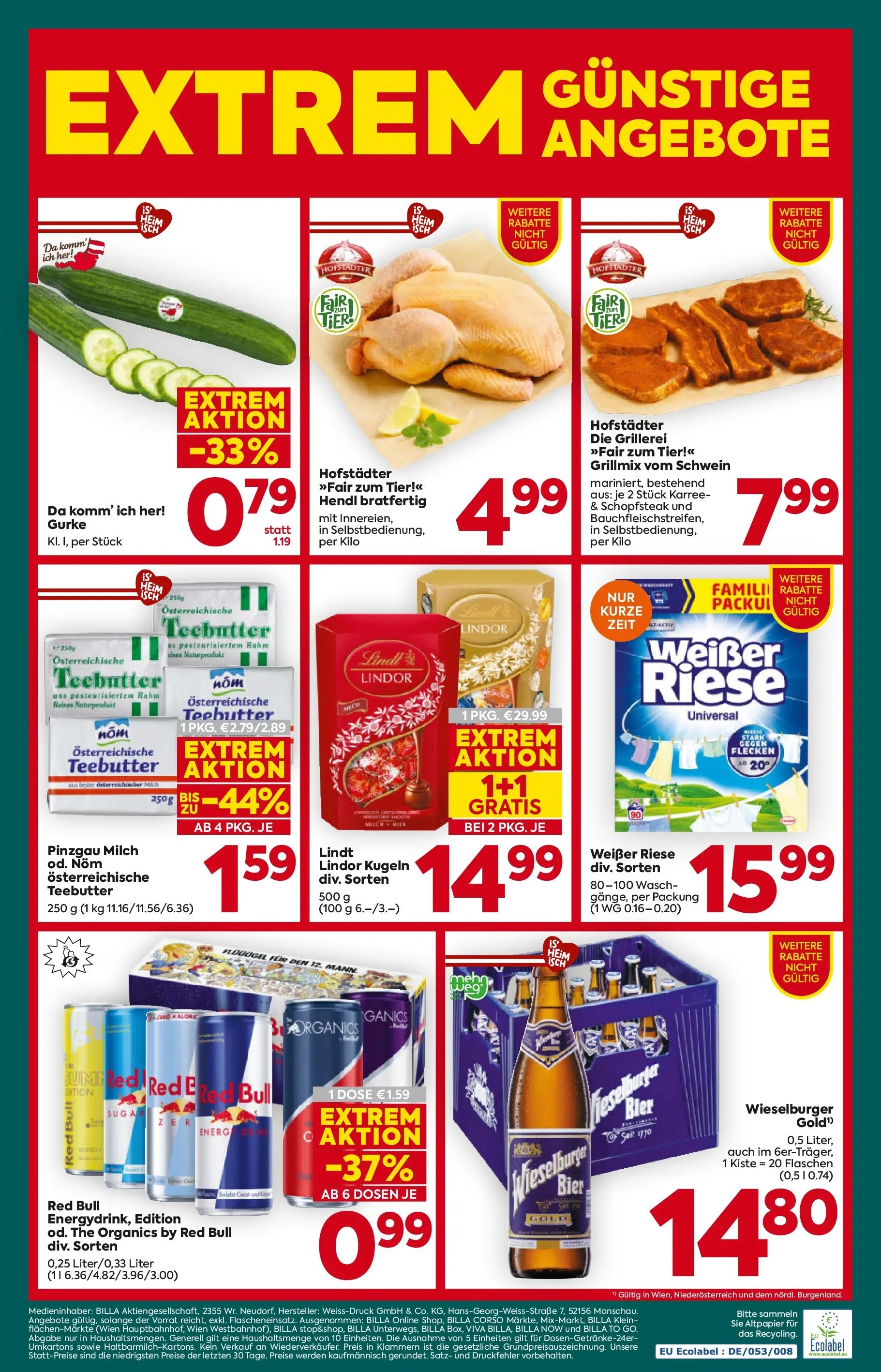 Billa Plus Flugblatt - Burgenland