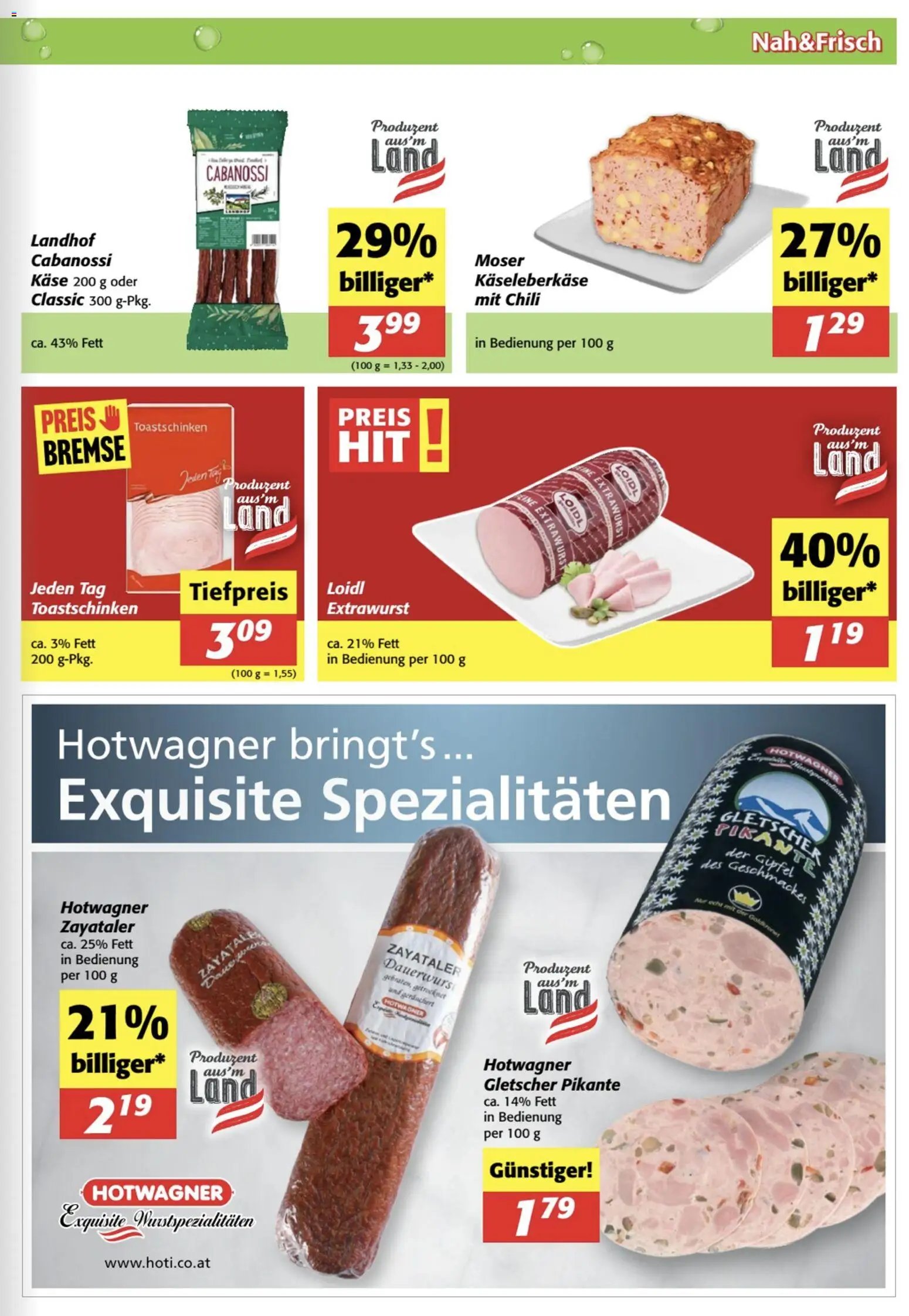 Nah und Frisch Flugblatt