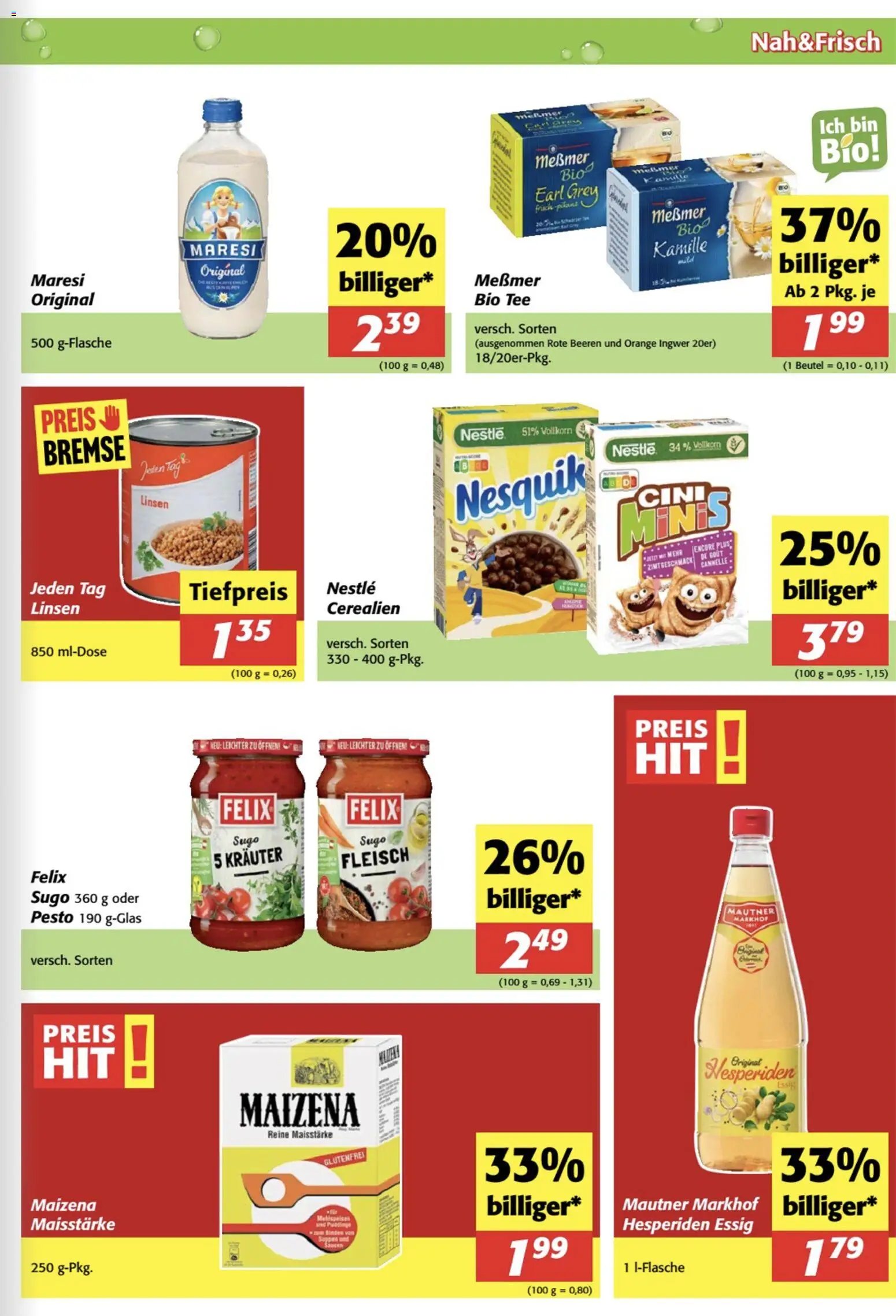 Nah und Frisch Flugblatt