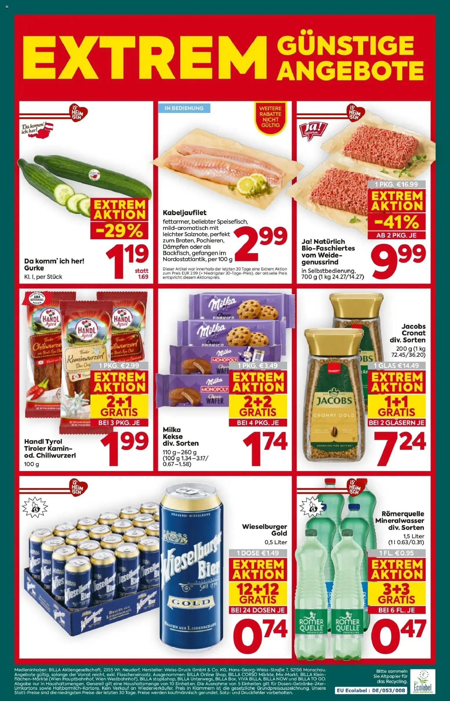 Billa Plus Flugblatt - Niederösterreich