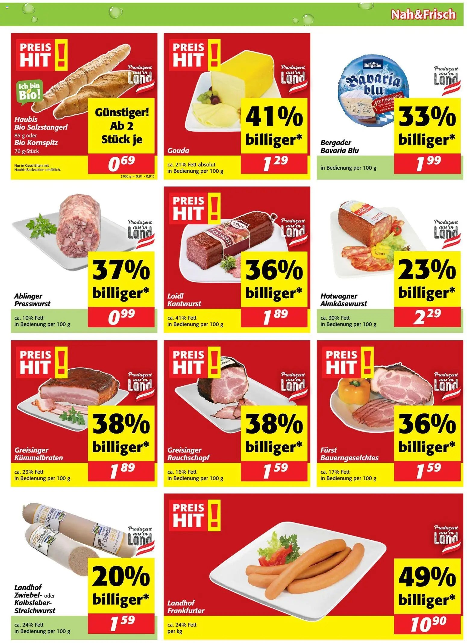 Nah und Frisch Flugblatt