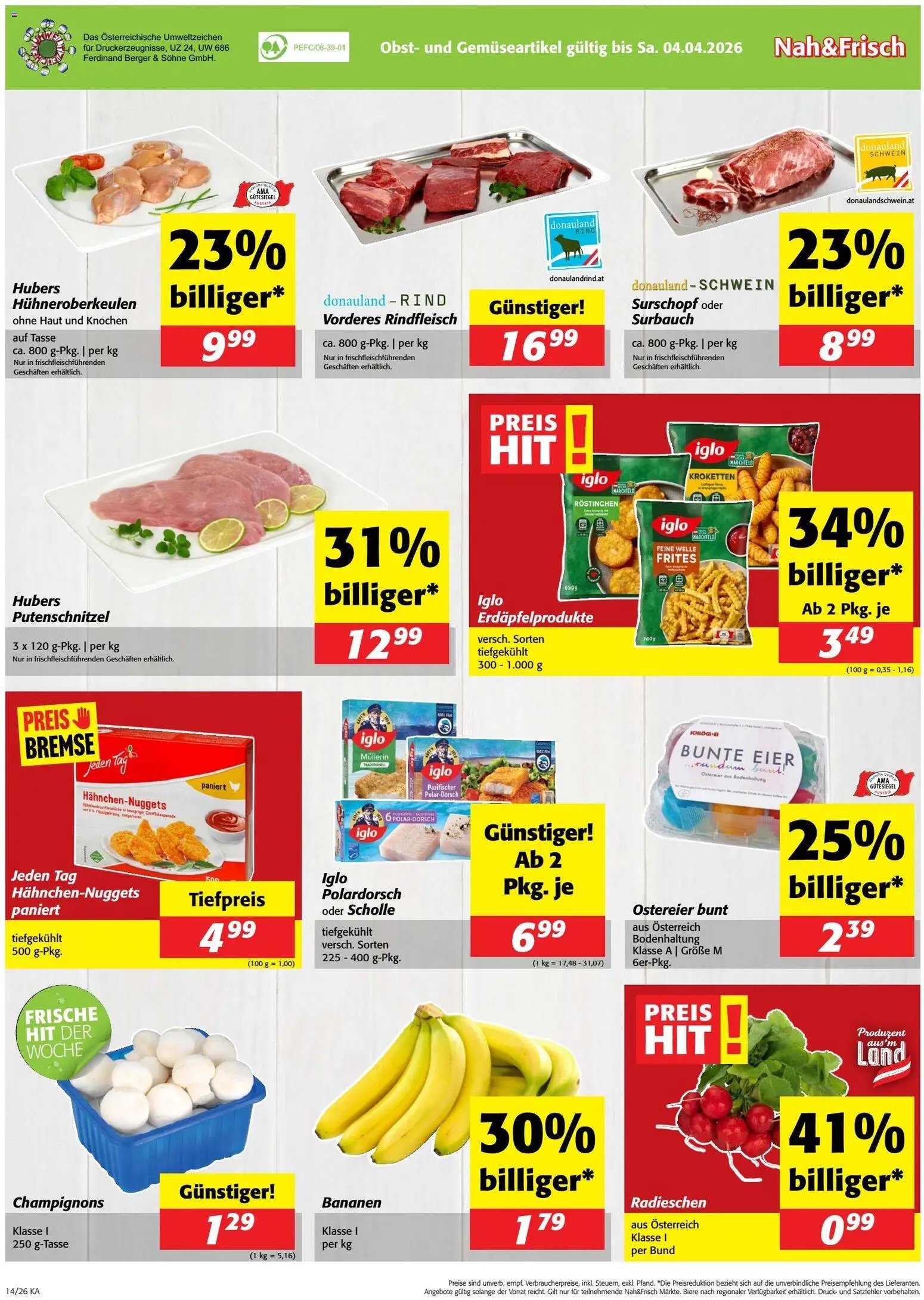 Nah und Frisch Flugblatt