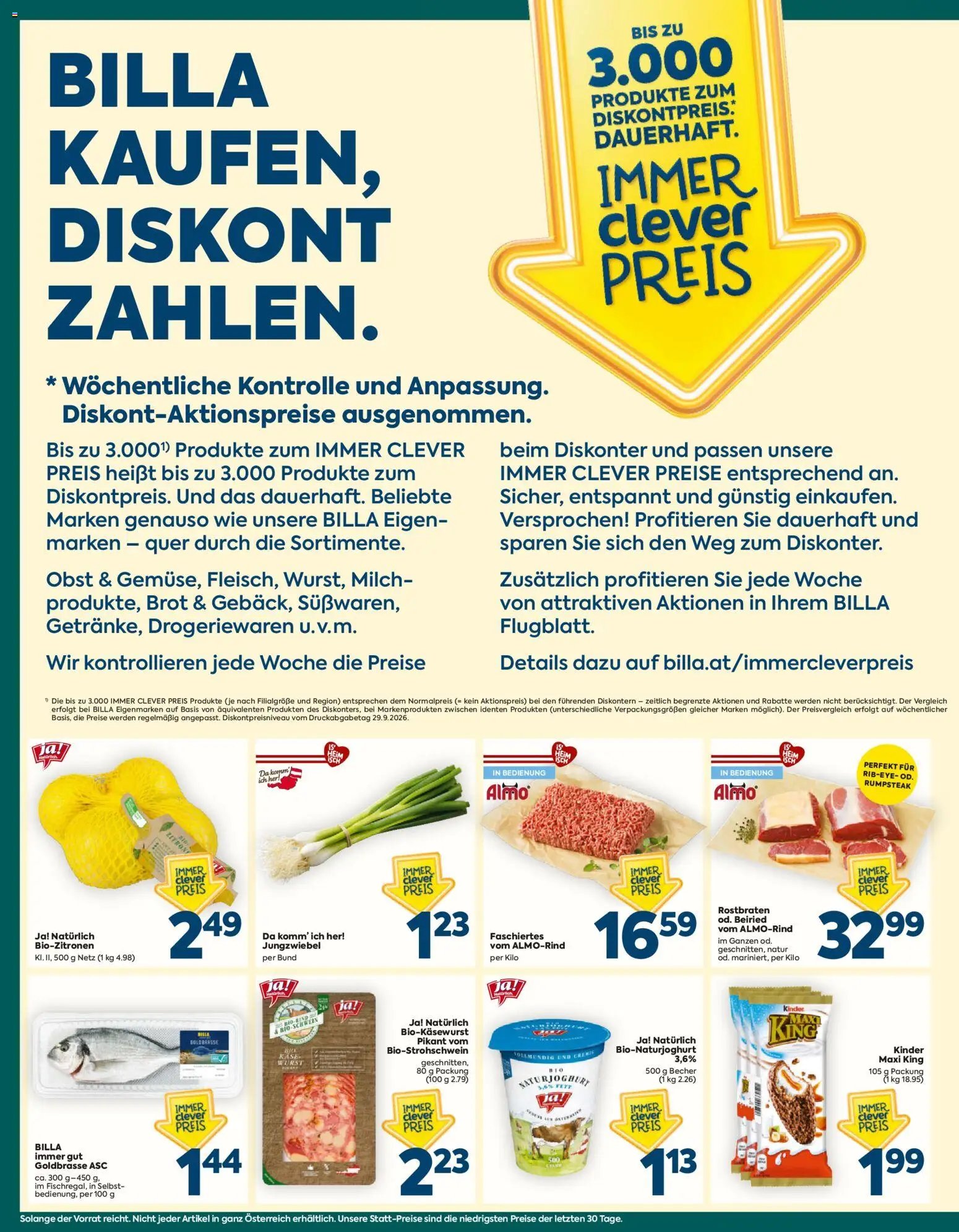 Billa Plus Flugblatt