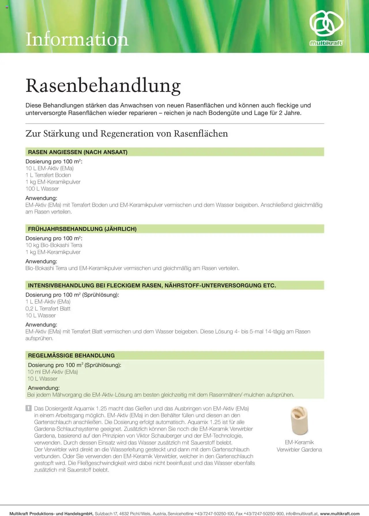 bellaflora - Stärkung und Regeneration von Rasenflächen