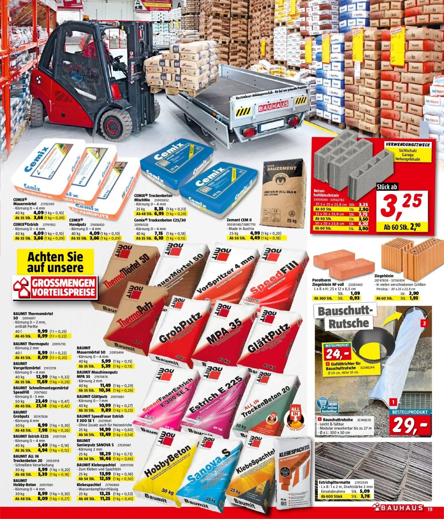 Bauhaus Prospekt aktuell