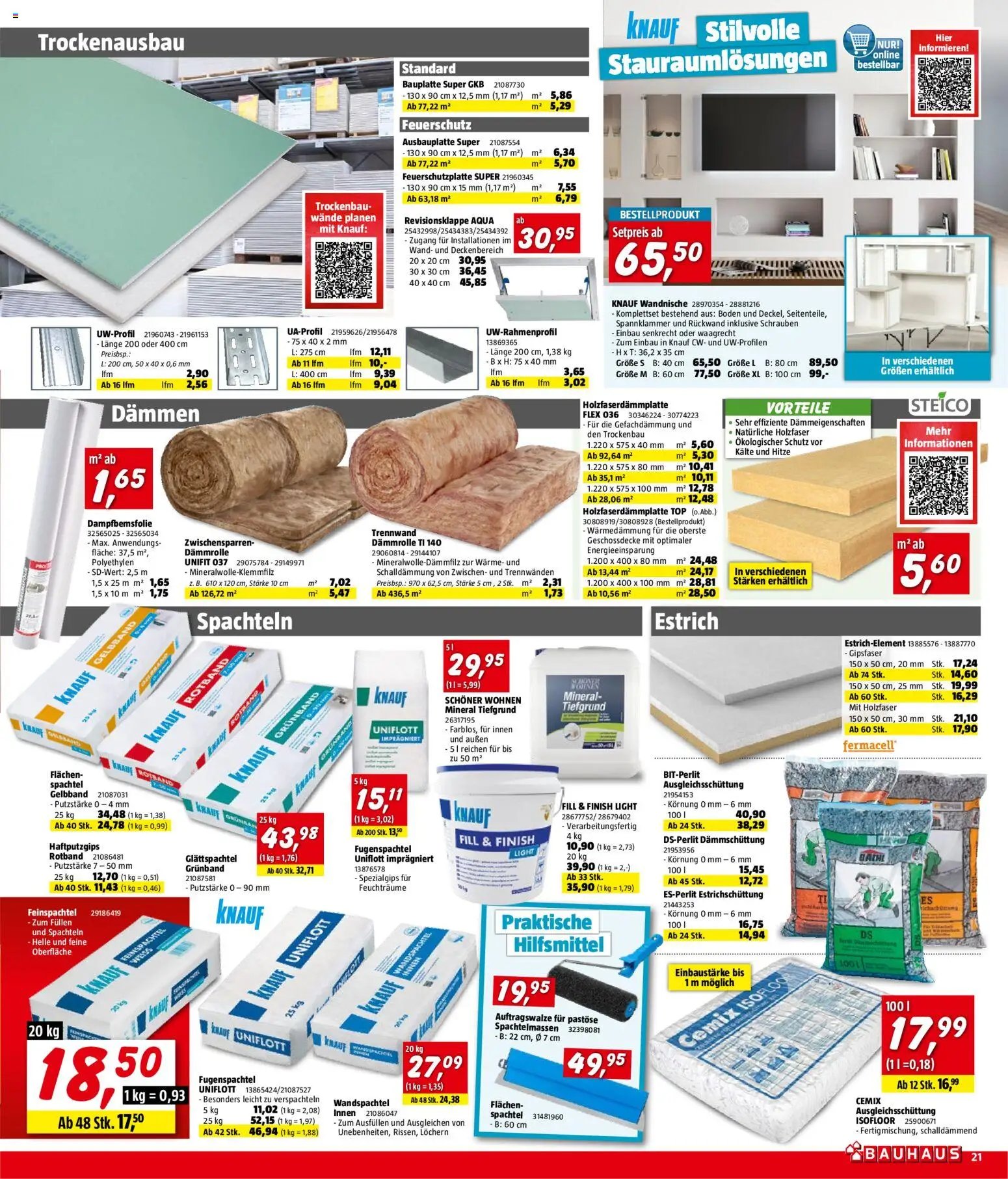 Bauhaus Prospekt aktuell