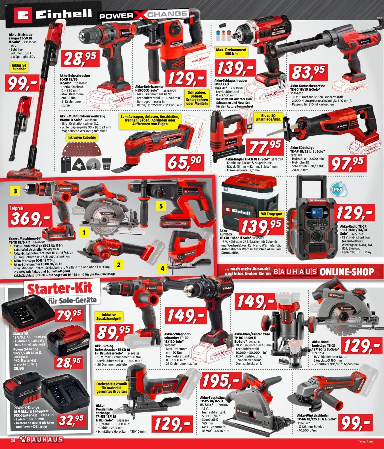 Bauhaus Prospekt aktuell