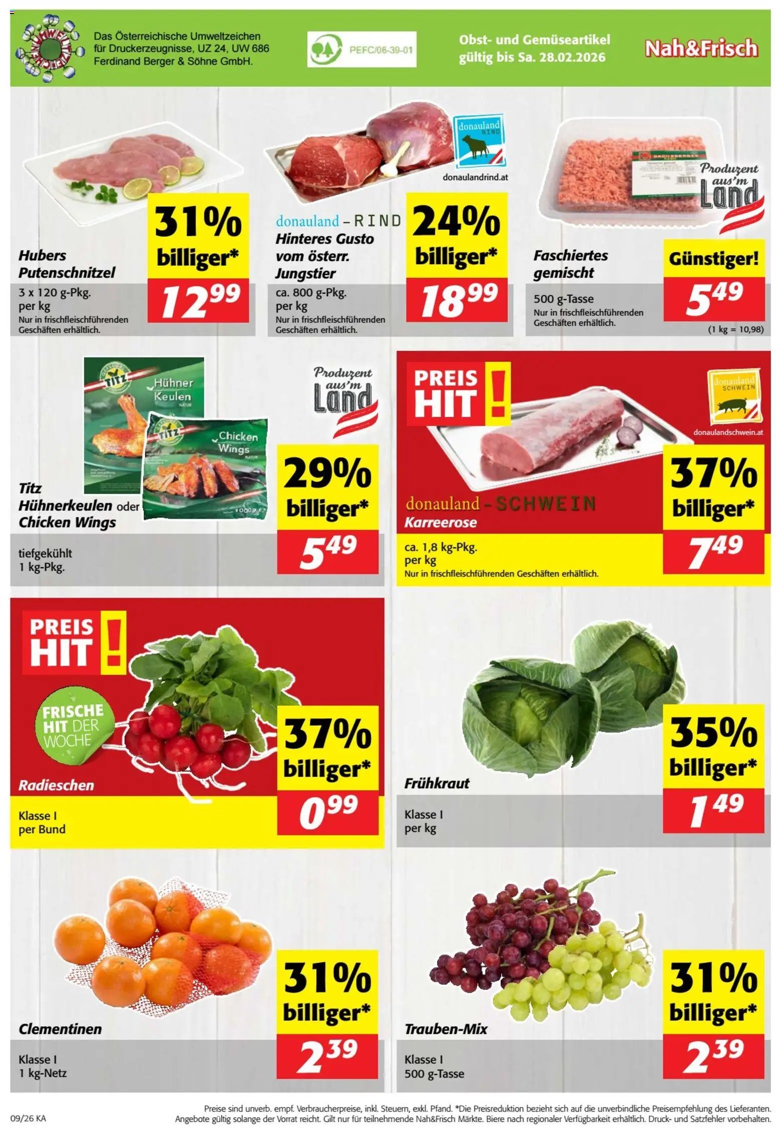 Nah und Frisch Flugblatt