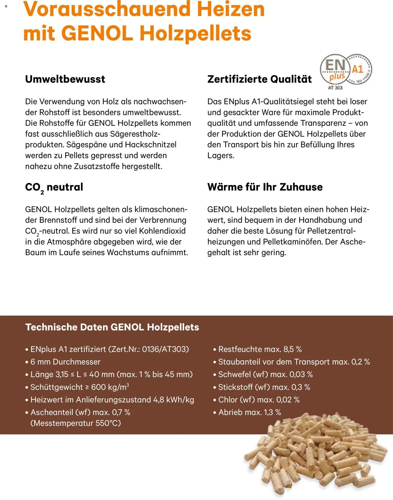 Lagerhaus Genol Holzpellets