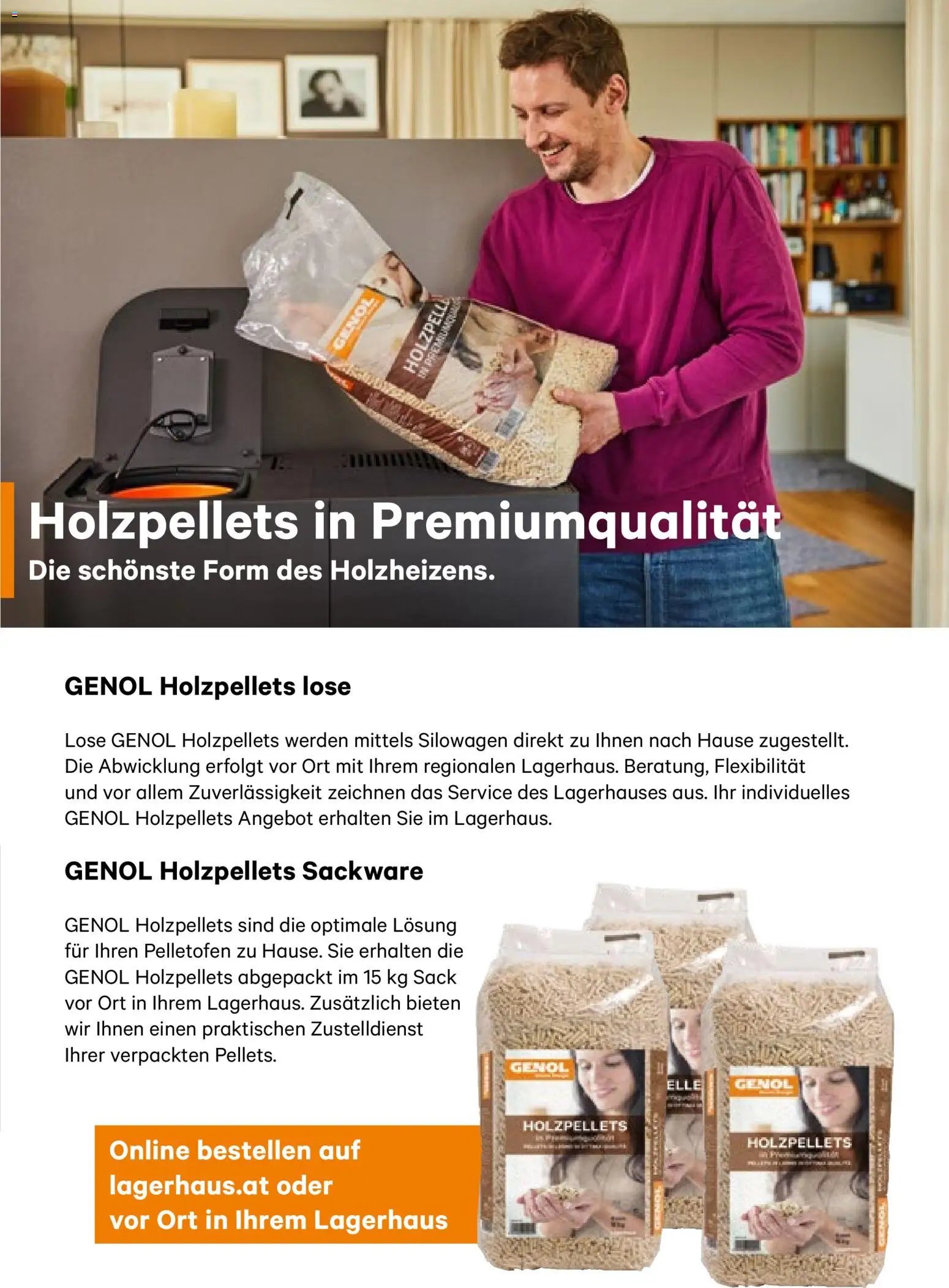 Lagerhaus Genol Holzpellets