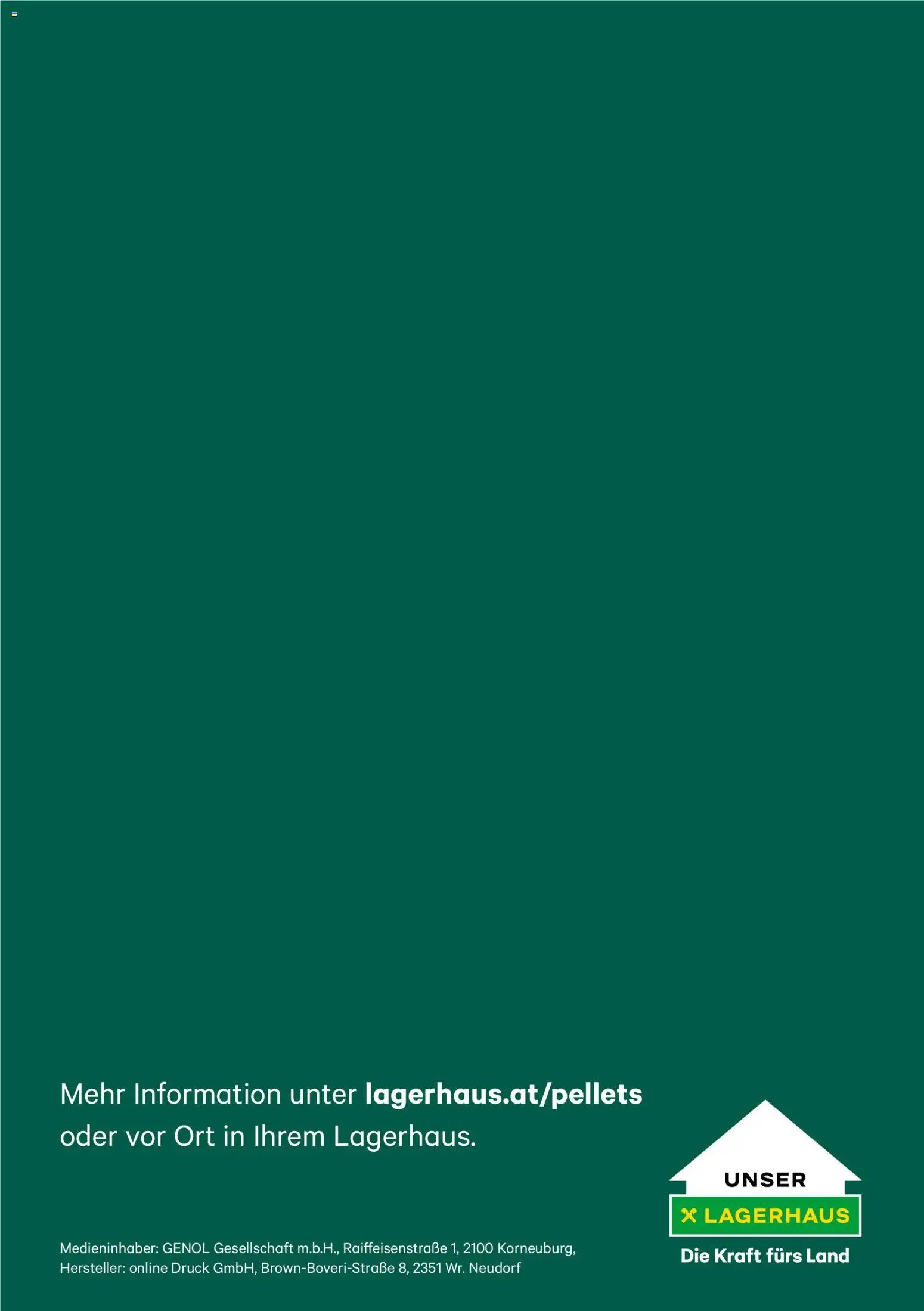 Lagerhaus Genol Holzpellets