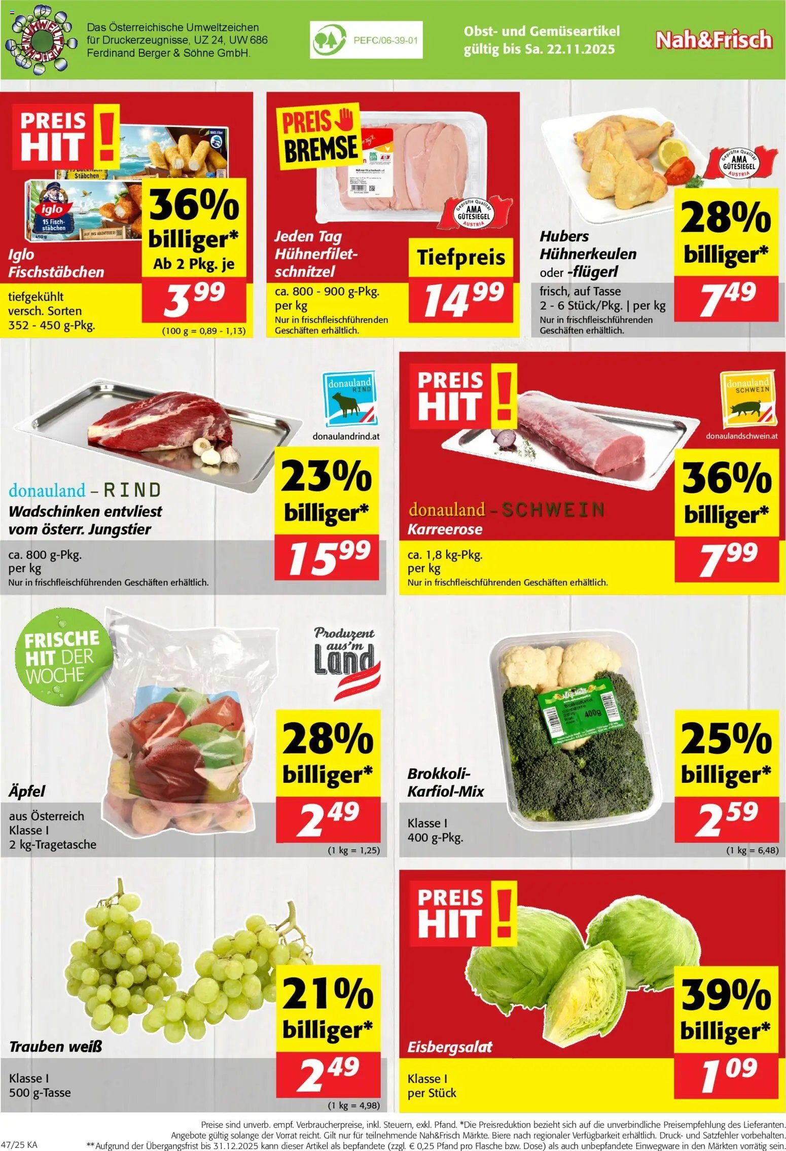 Nah und Frisch Flugblatt