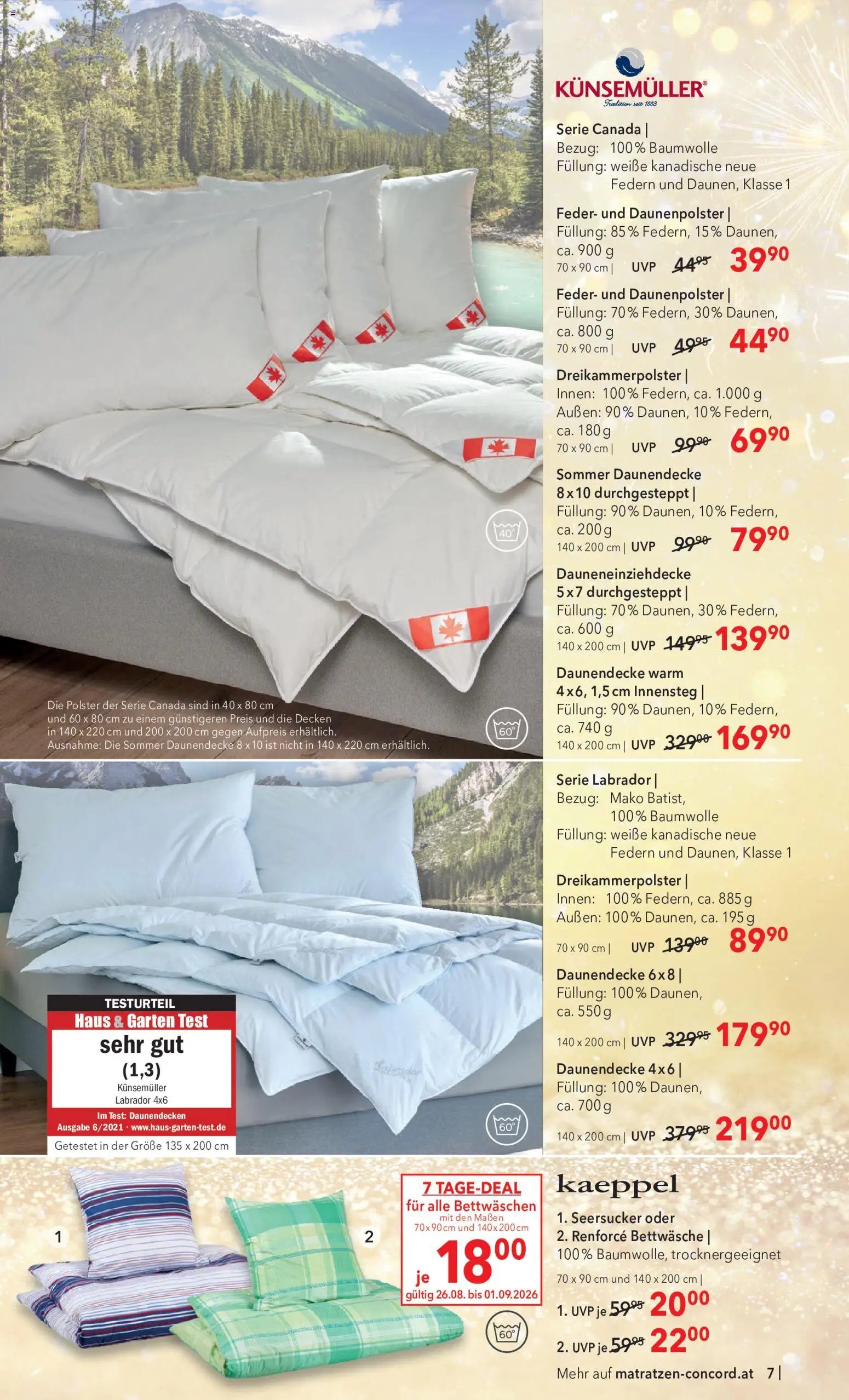 Matratzen Concord Flugblatt
