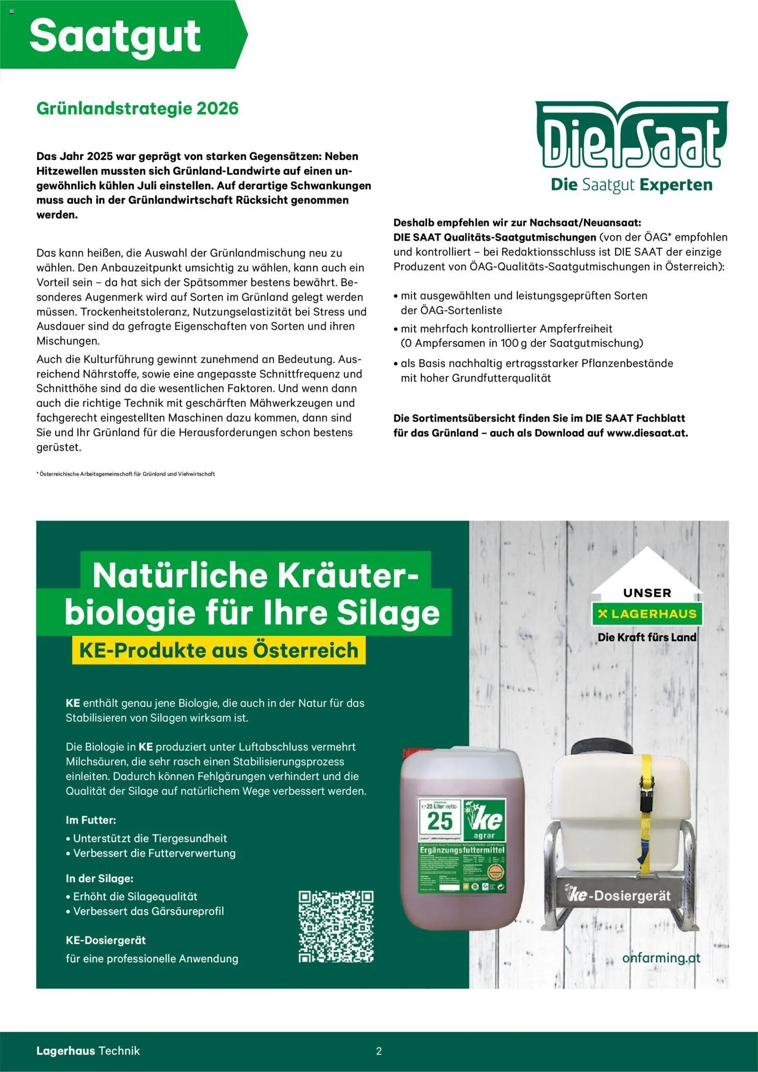 Lagerhaus Grünland-Kompetenz erfahren