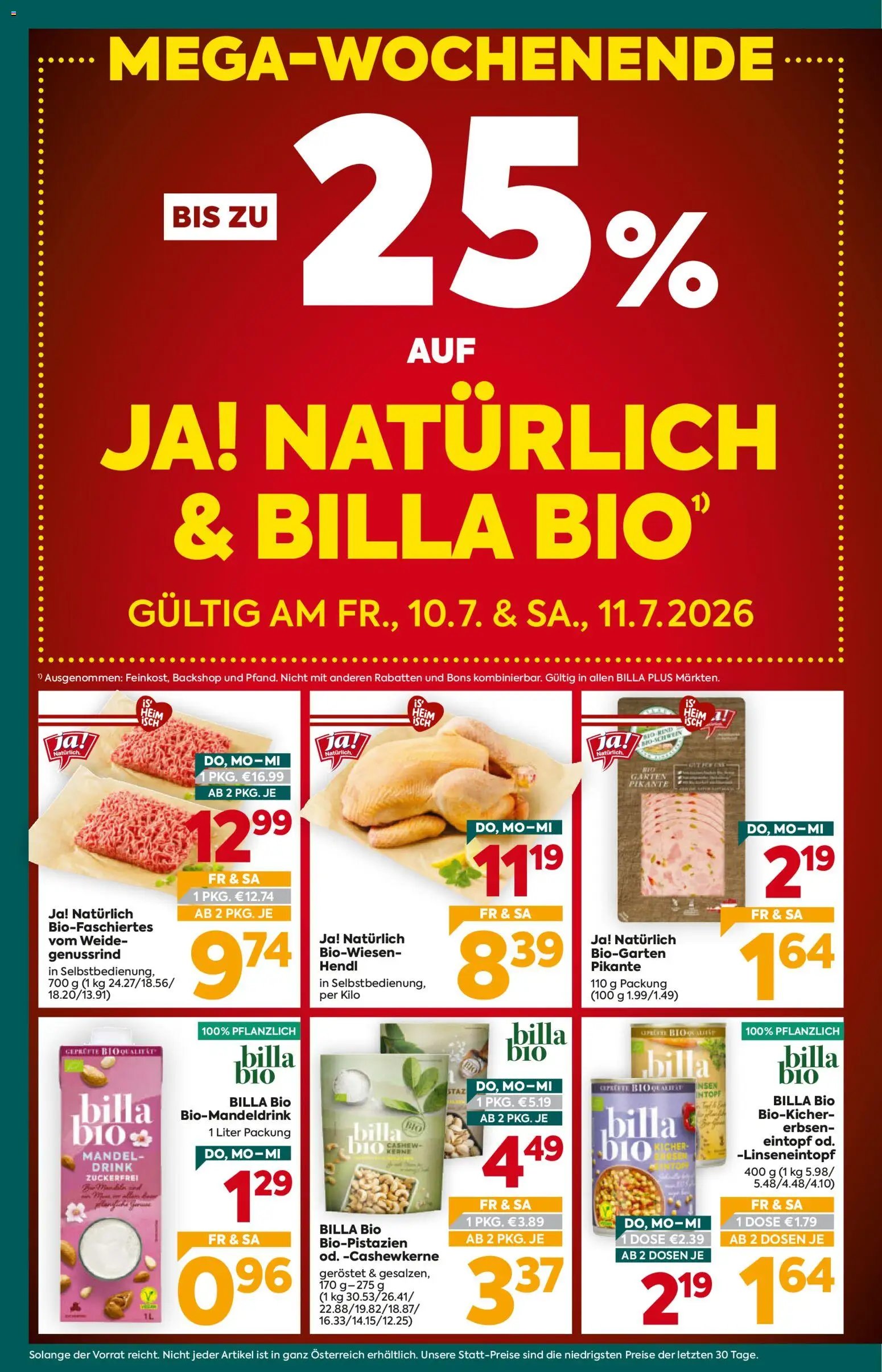 Billa Plus Flugblatt