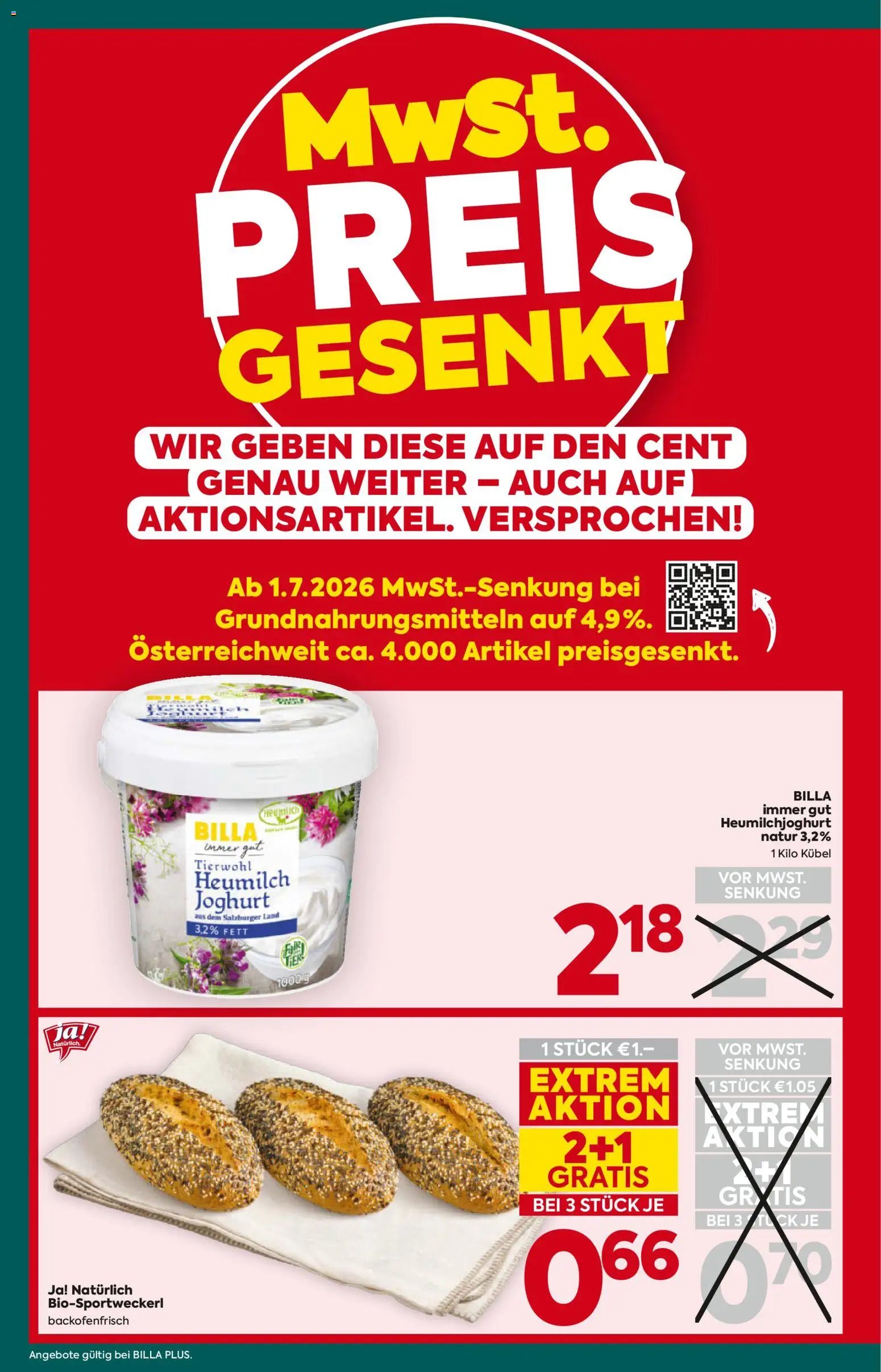 Billa Plus Flugblatt