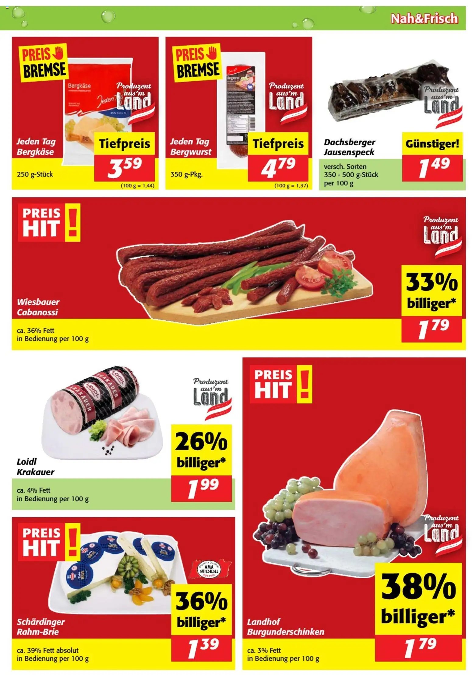 Nah und Frisch Flugblatt